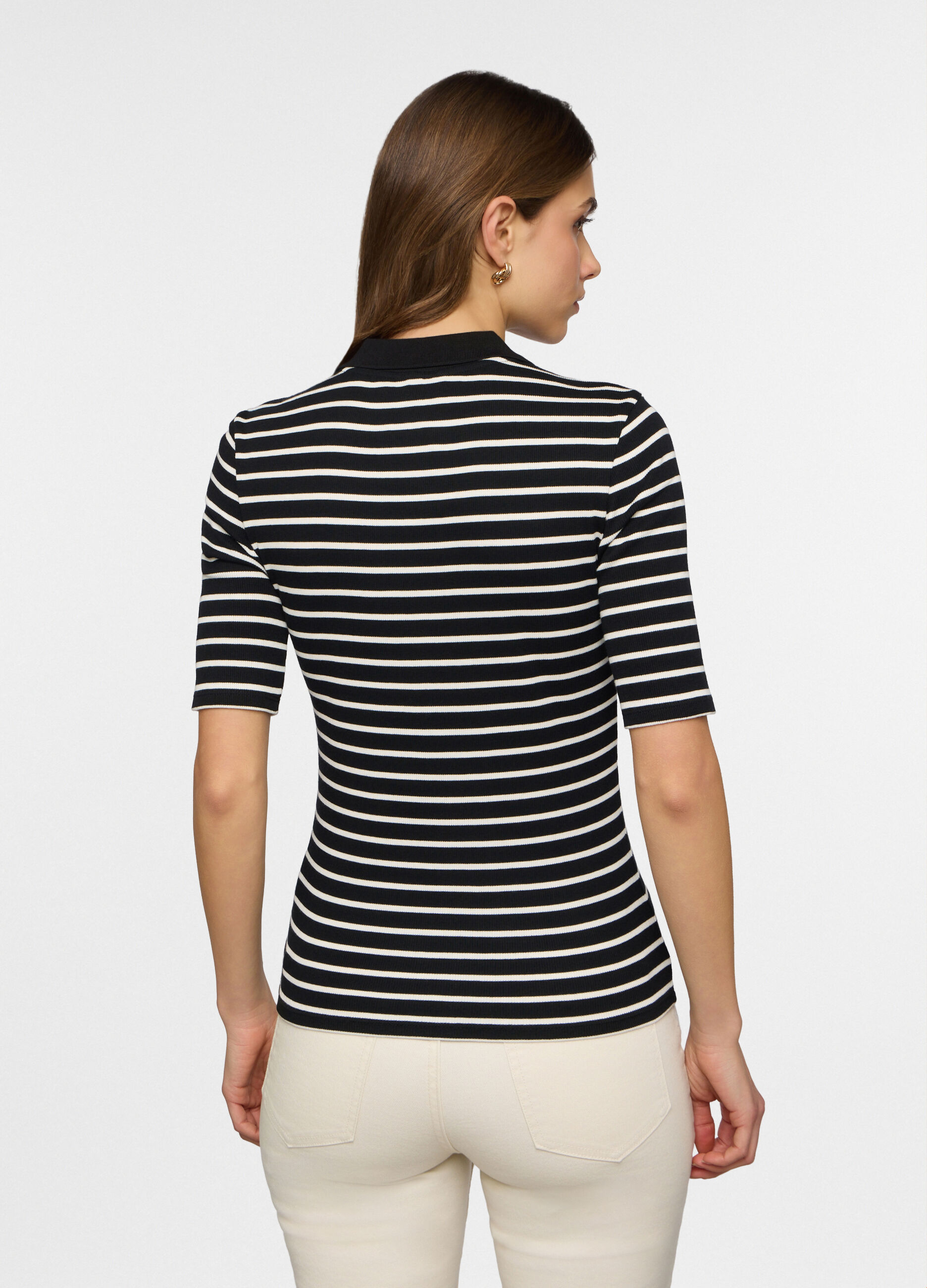 Polo in costina stretch donna_0