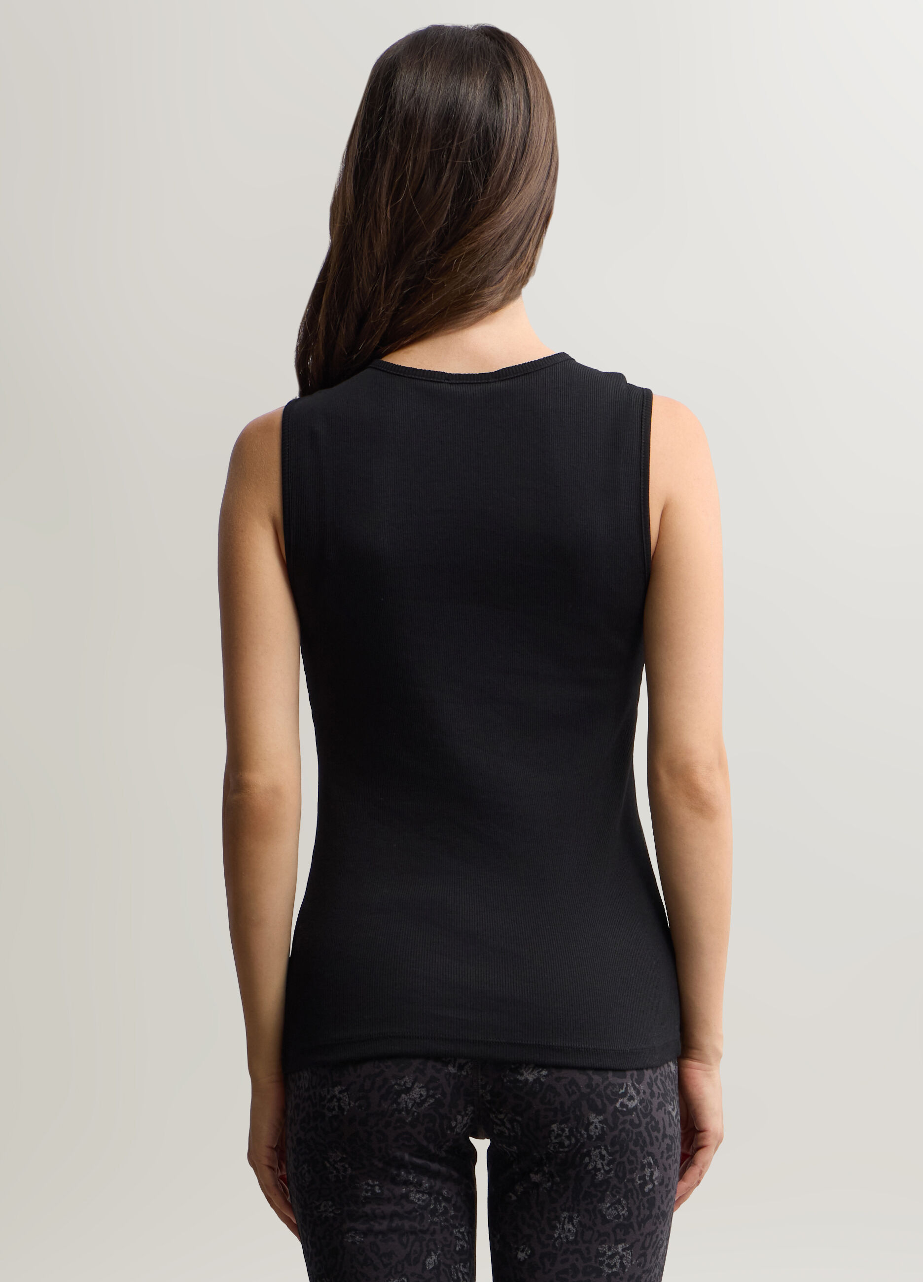 Canotta con scollo lavorato donna_1