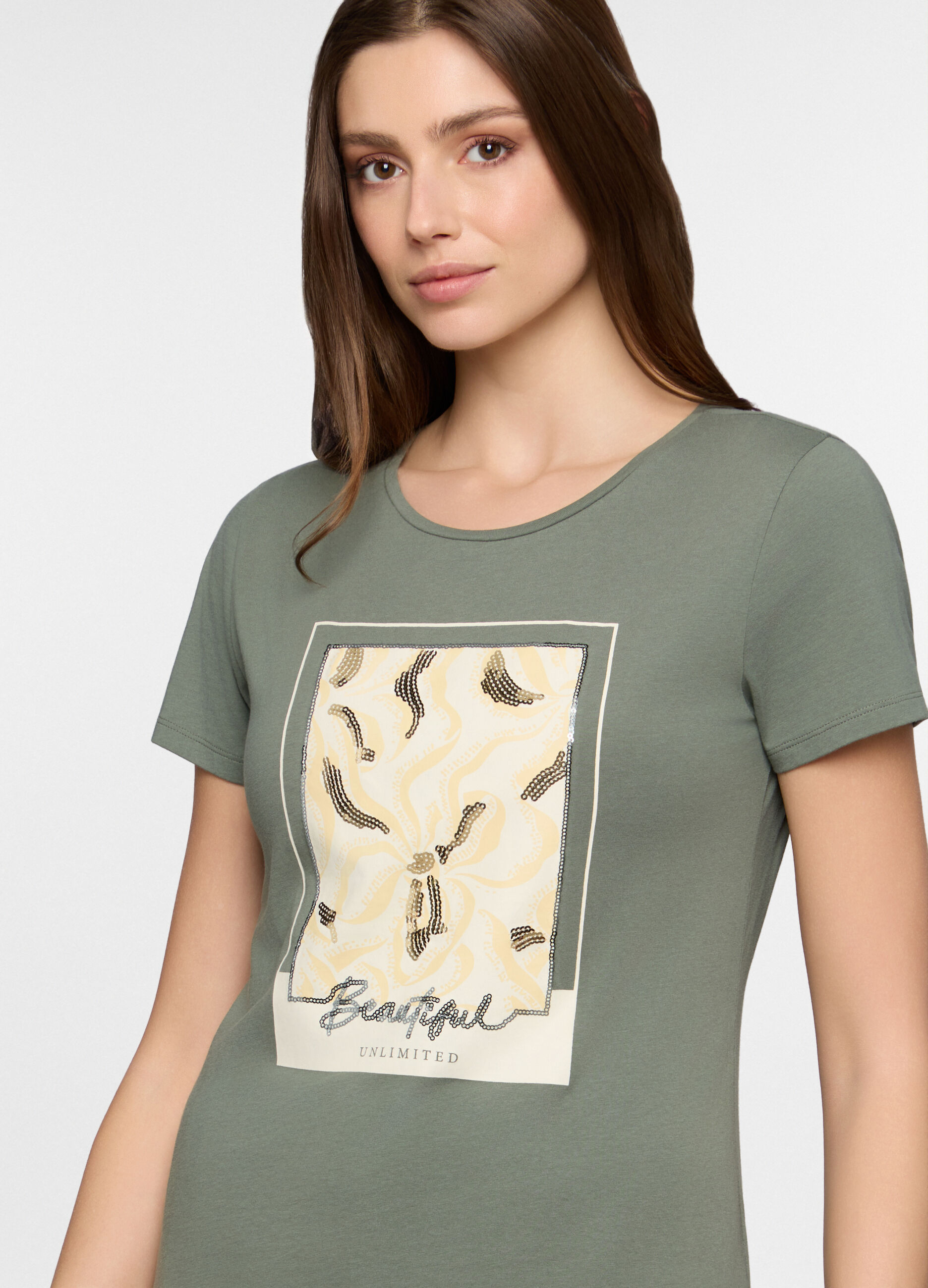 T-shirt girocollo donna _2