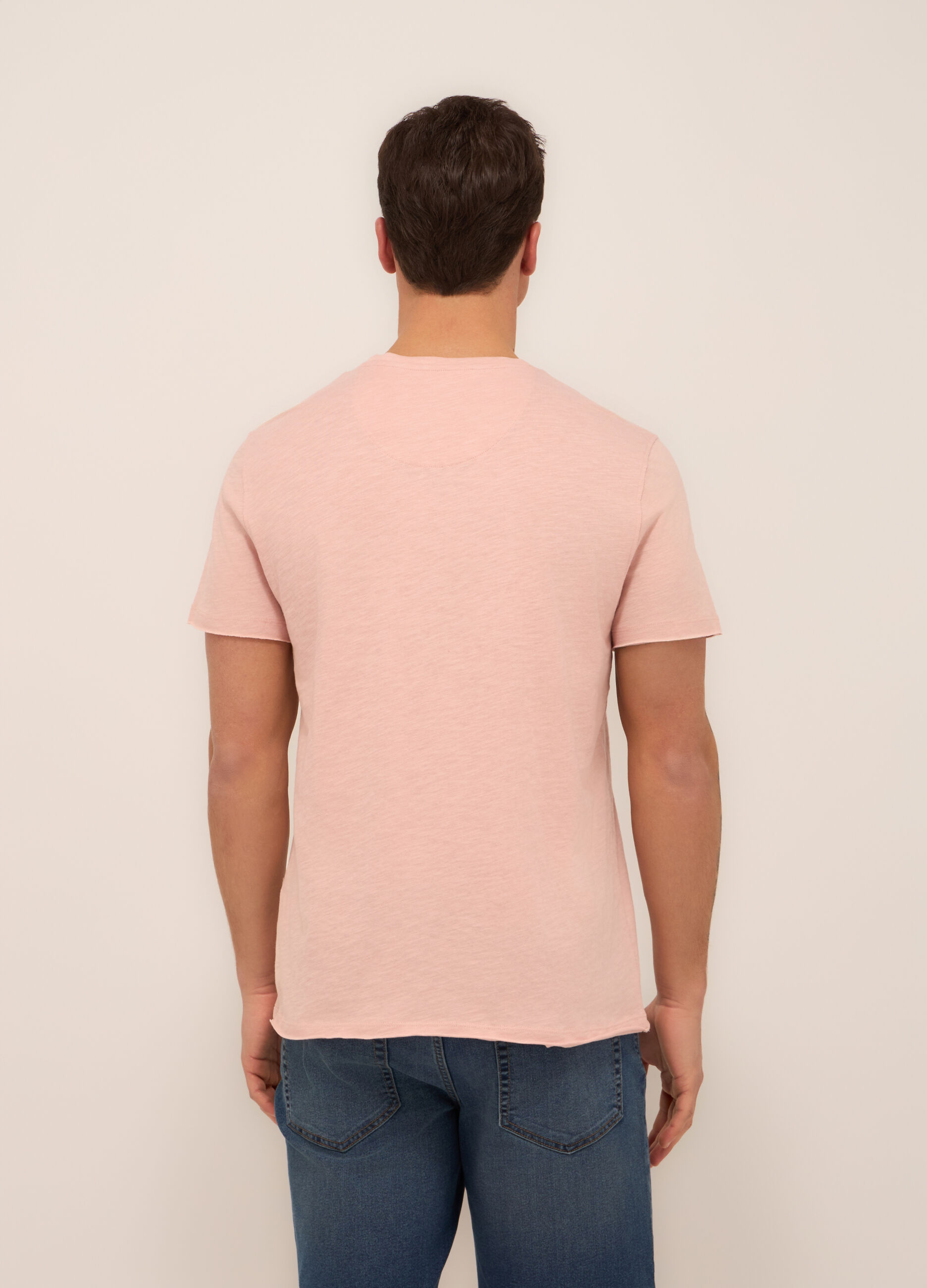 T-shirt in jersey di cotone mélange uomo_1