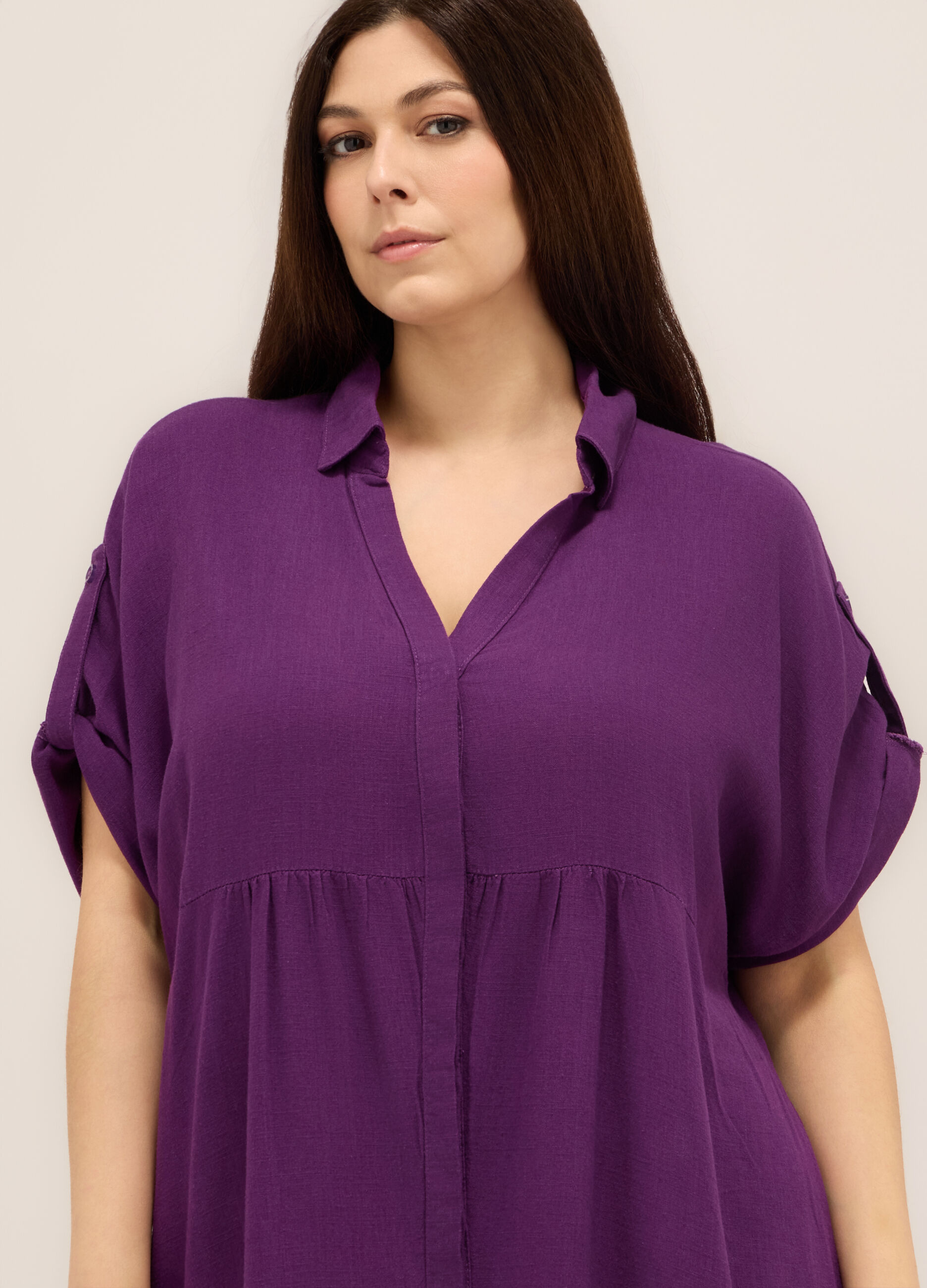 Vestito misto lino donna_2