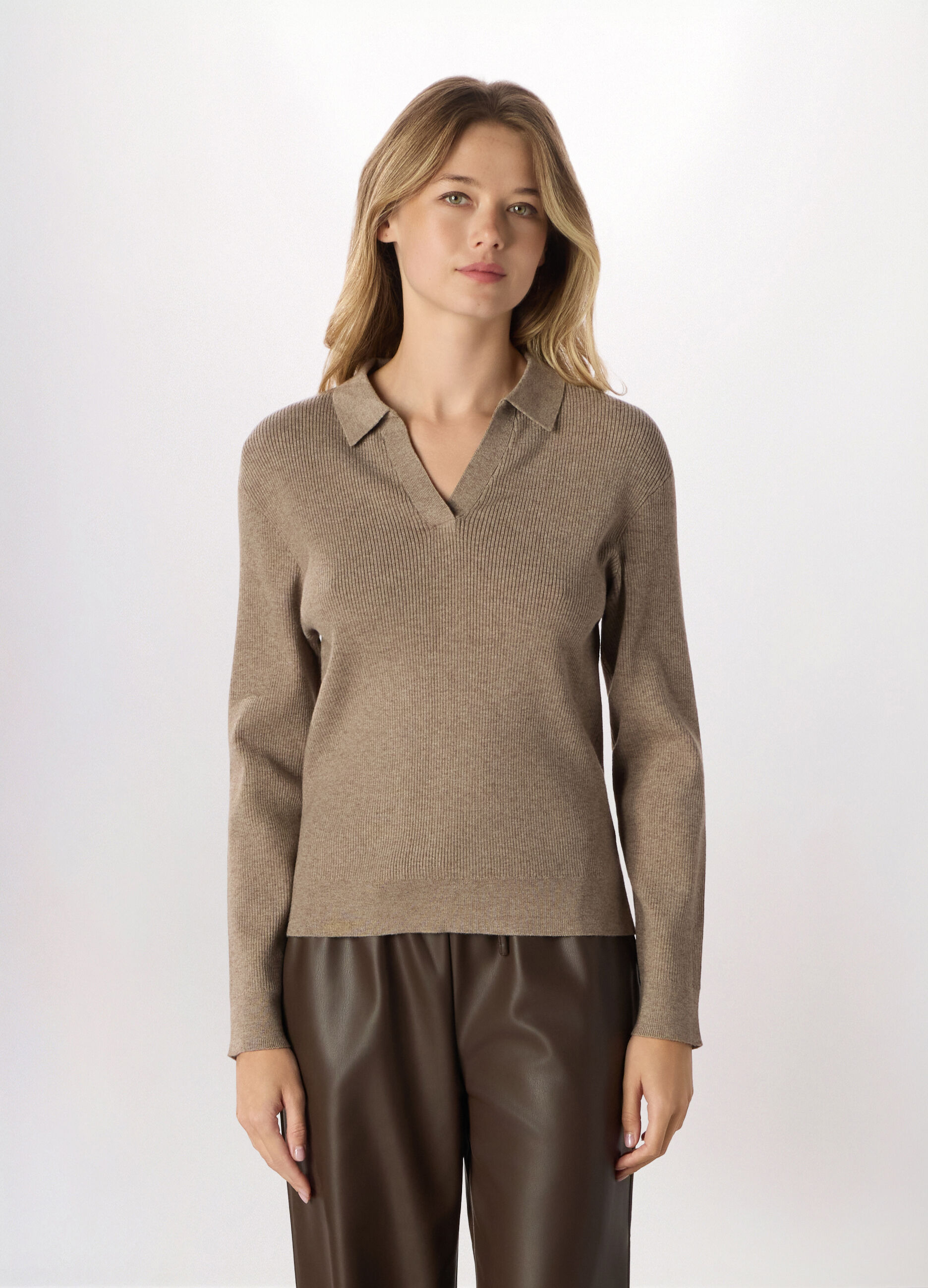 Tricot in costina misto viscosa donna_0