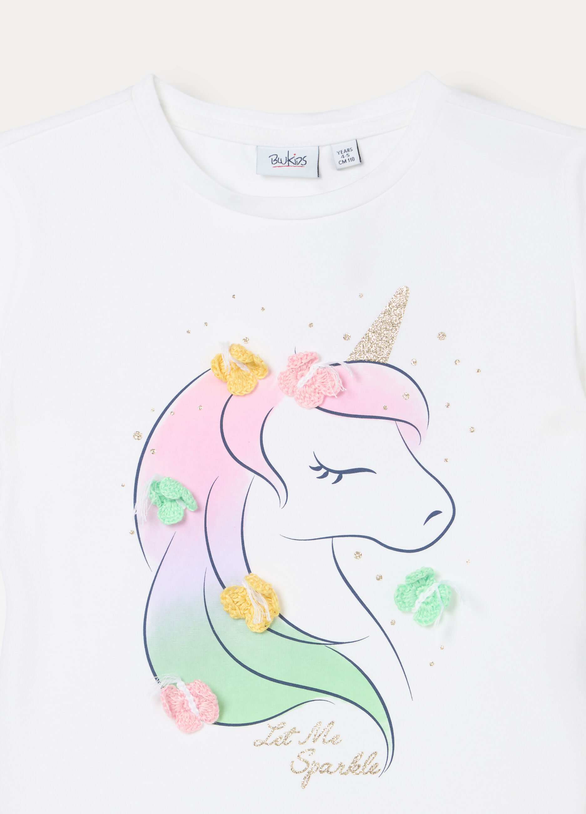 T-shirt girocollo in jersey di cotone stretch bambina_2