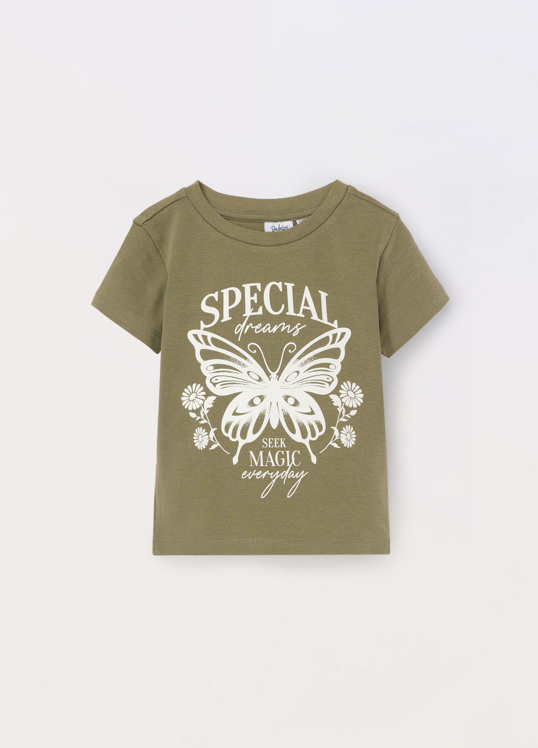 T-shirt in jersey di cotone stretch ragazza_0