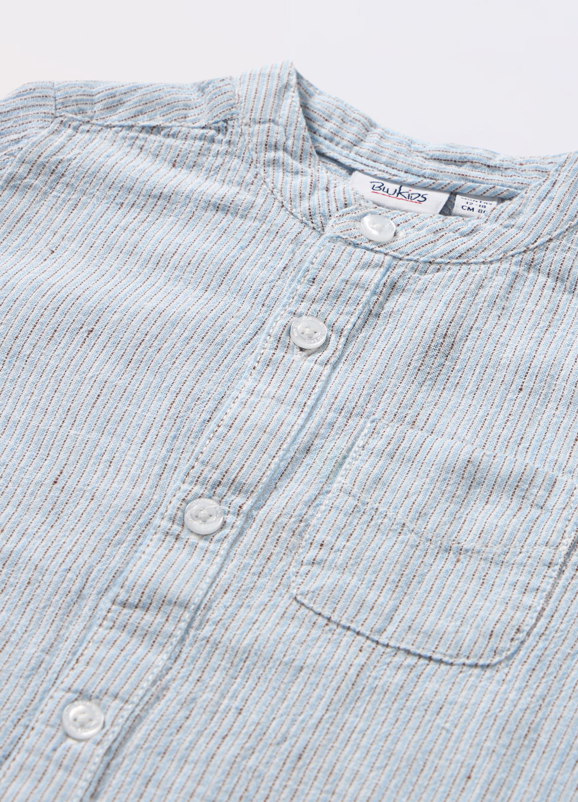 Camicia coreana misto lino neonato 