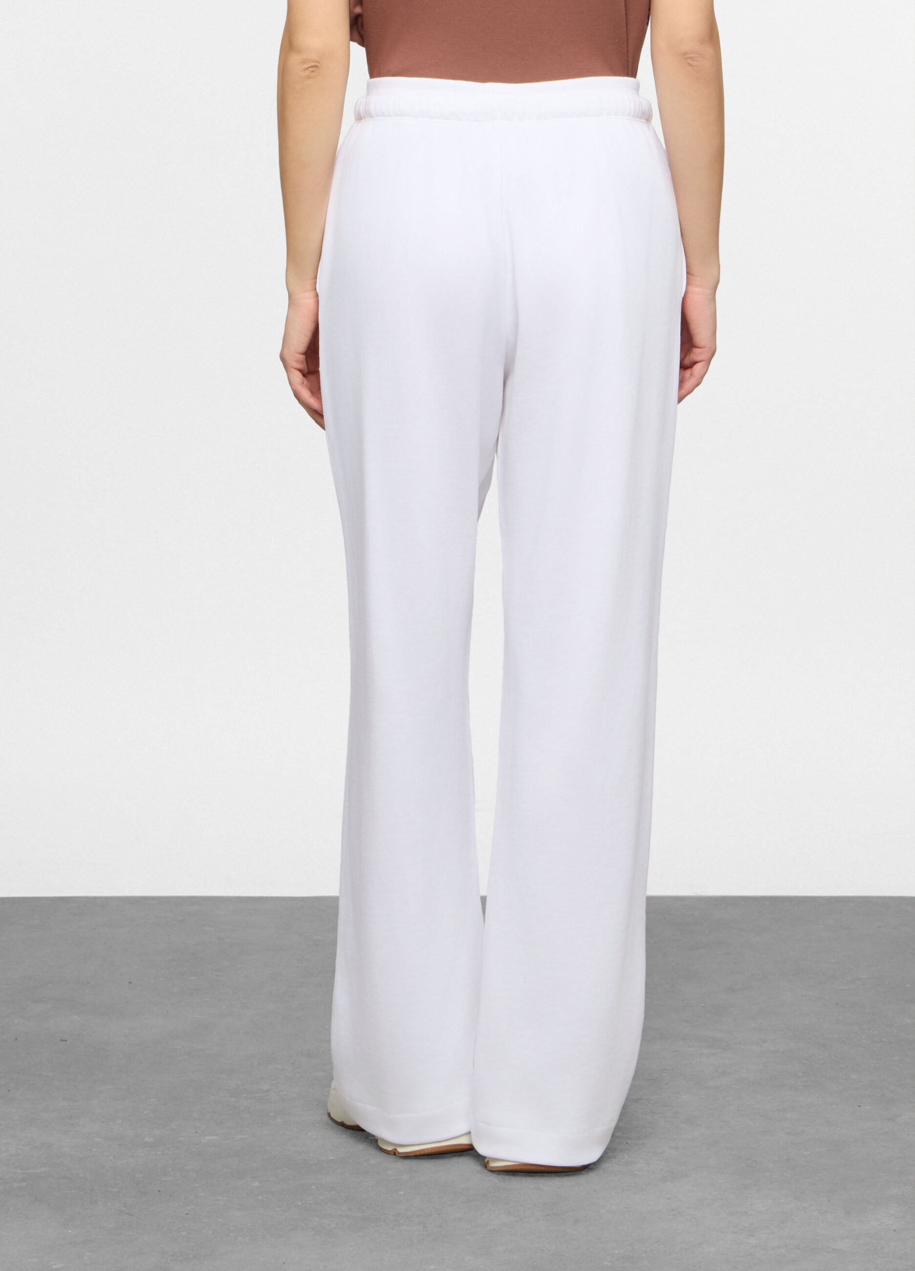 Jogger wide leg in french terry donna_1