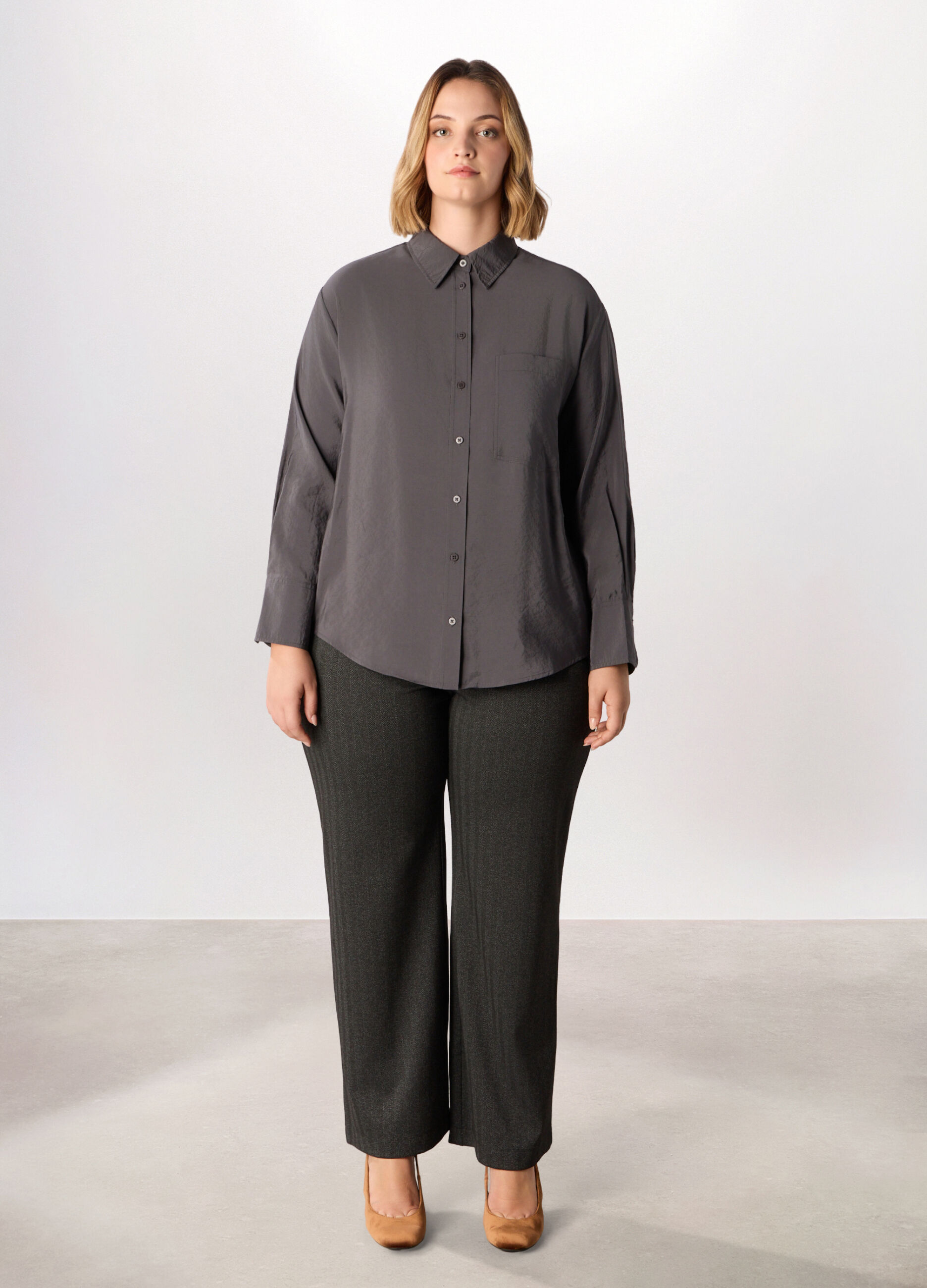 Pantaloni misto viscosa donna curvy_0