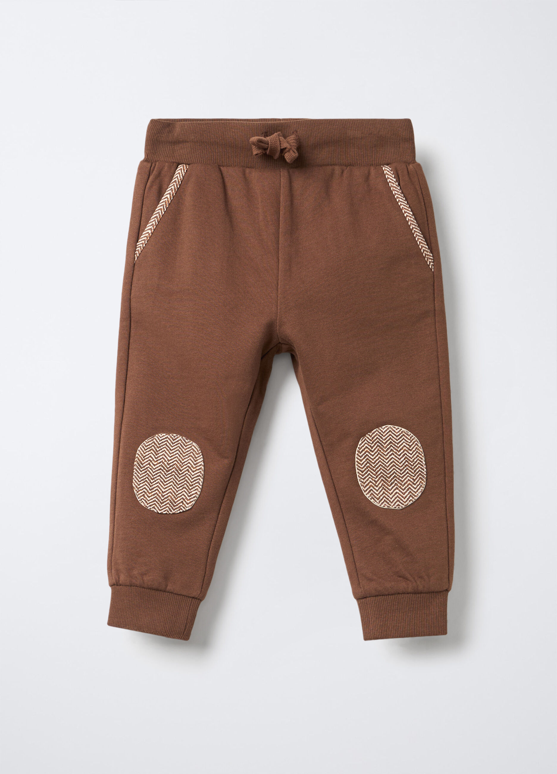 Jogger in puro cotone garzato bimbo_0