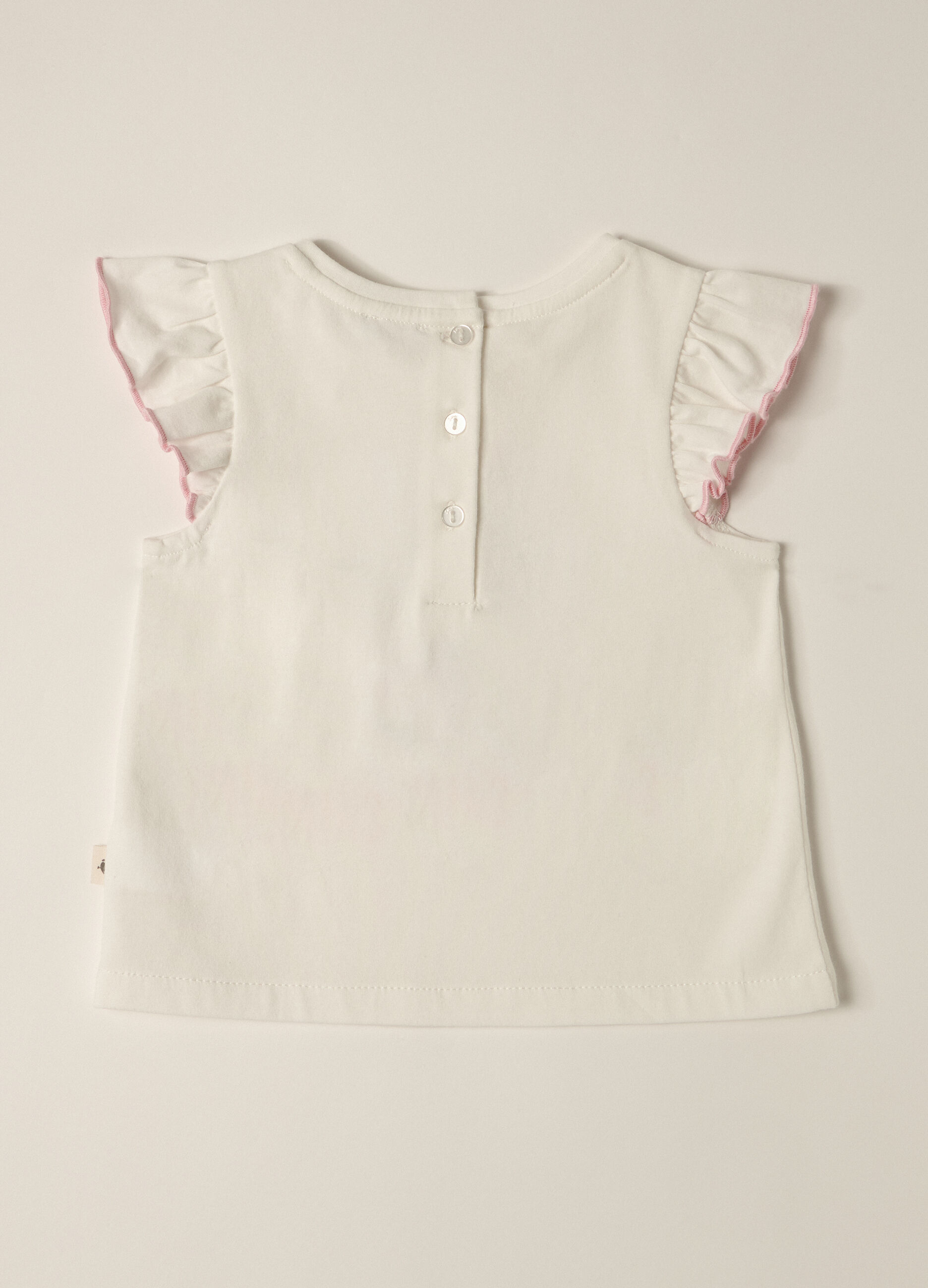 T-shirt in jersey di cotone stretch IANA neonata_2