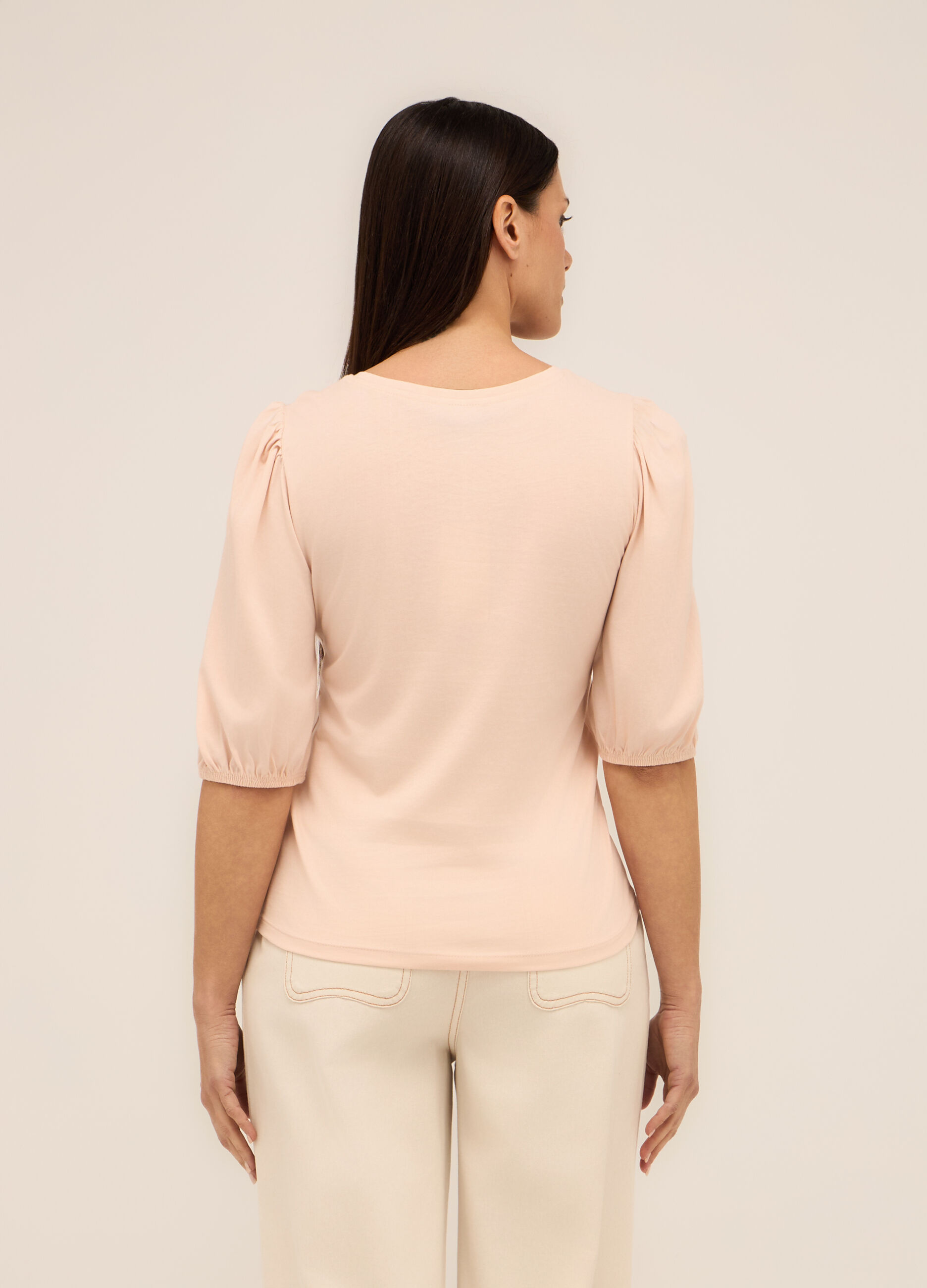 T-shirt in puro cotone donna_1