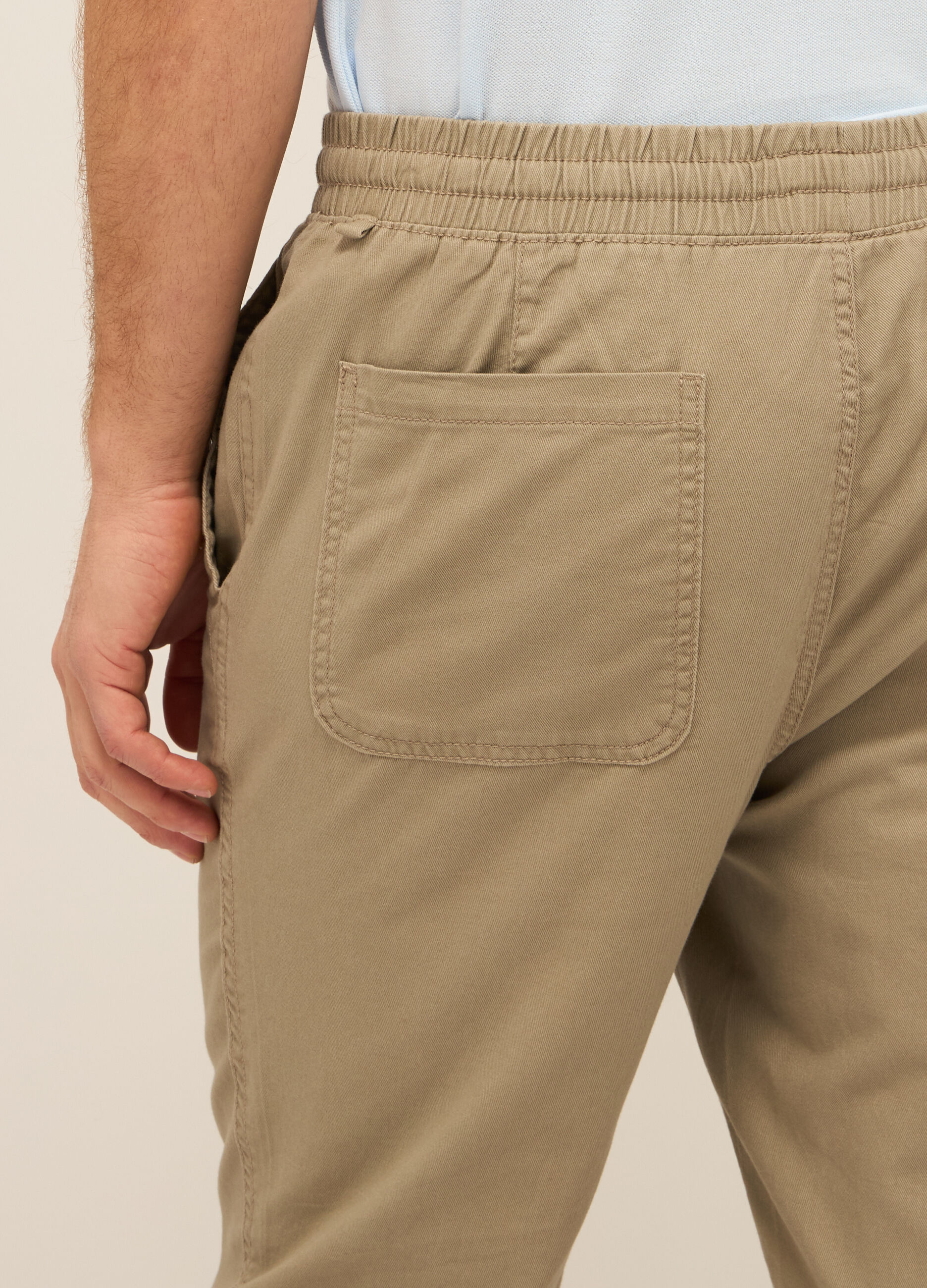 Pantaloni chino in twill di puro cotone uomo_2