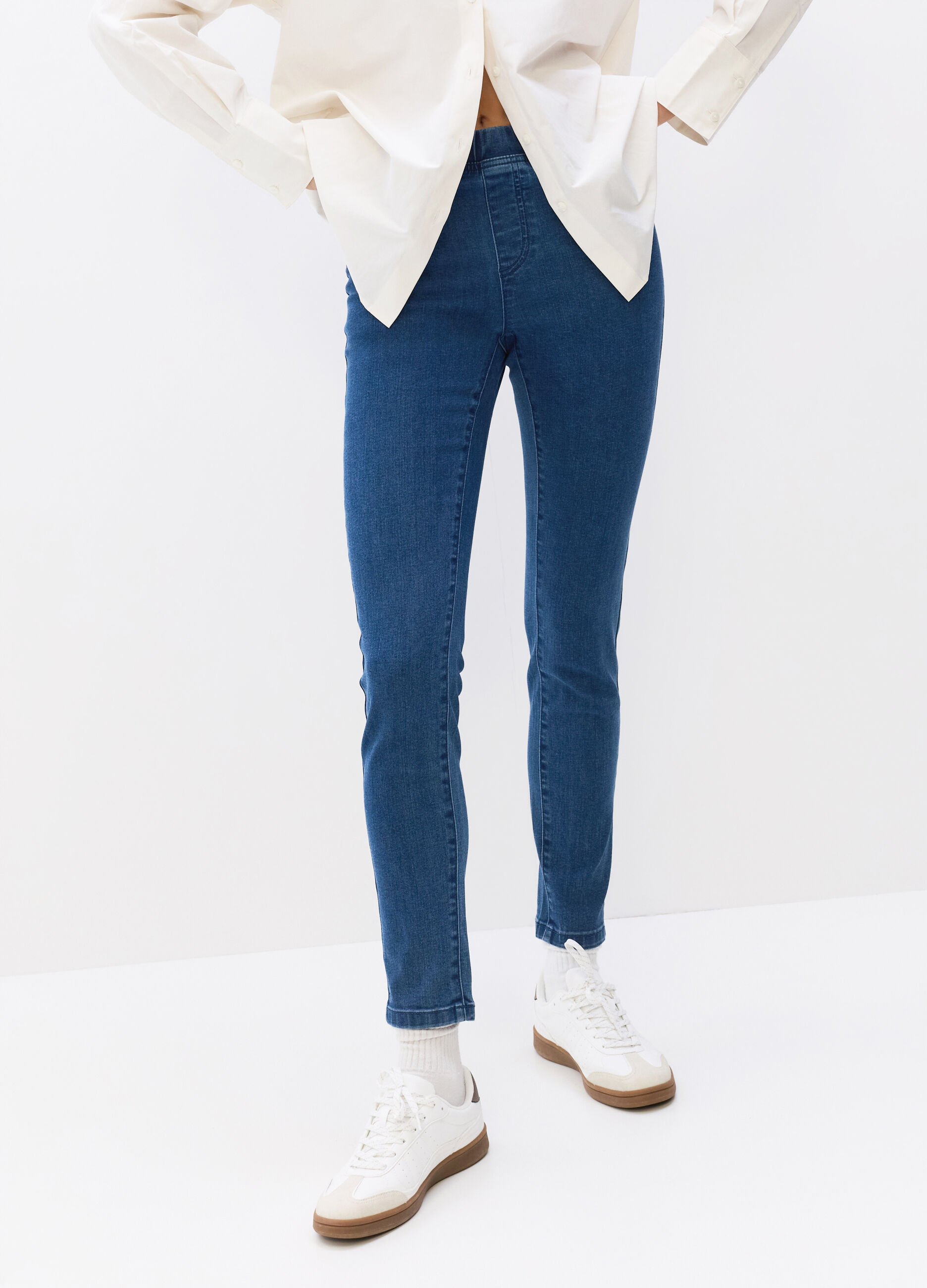 Jeggings in denim misto cotone stretch donna_4