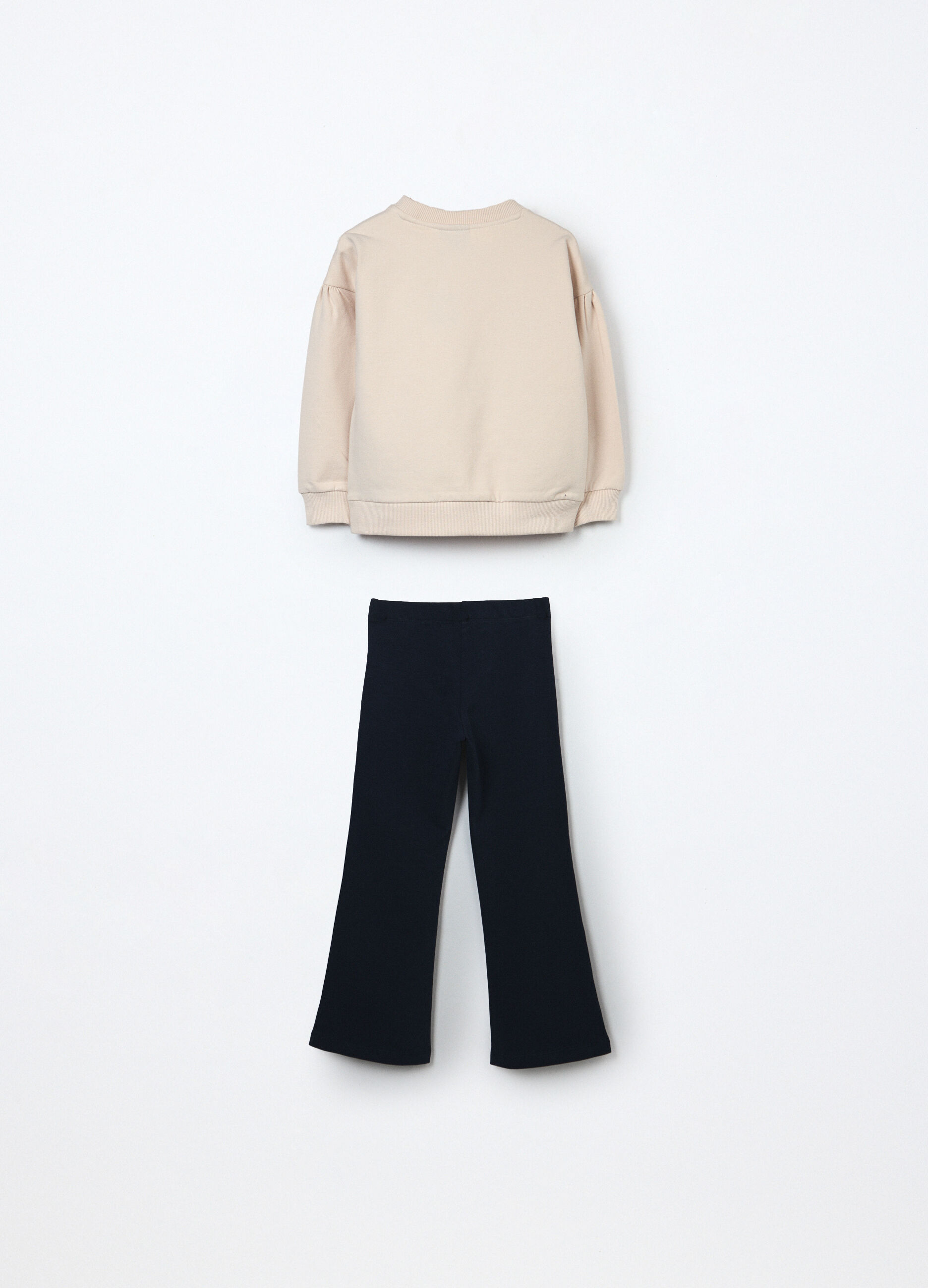 Jogging set in cotone fleece stretch bambina_1