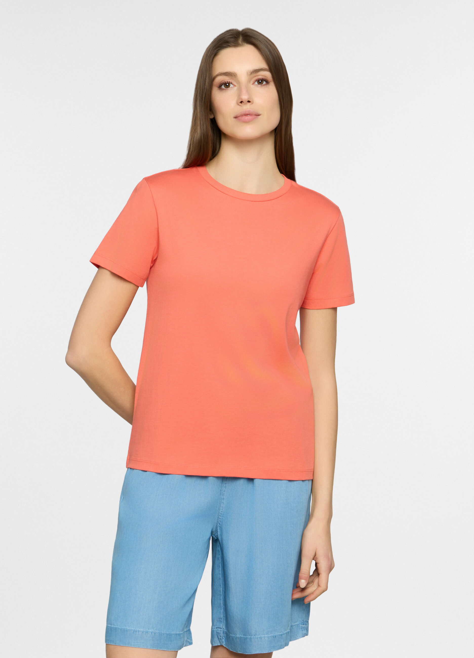 T-shirt girocollo donna _0