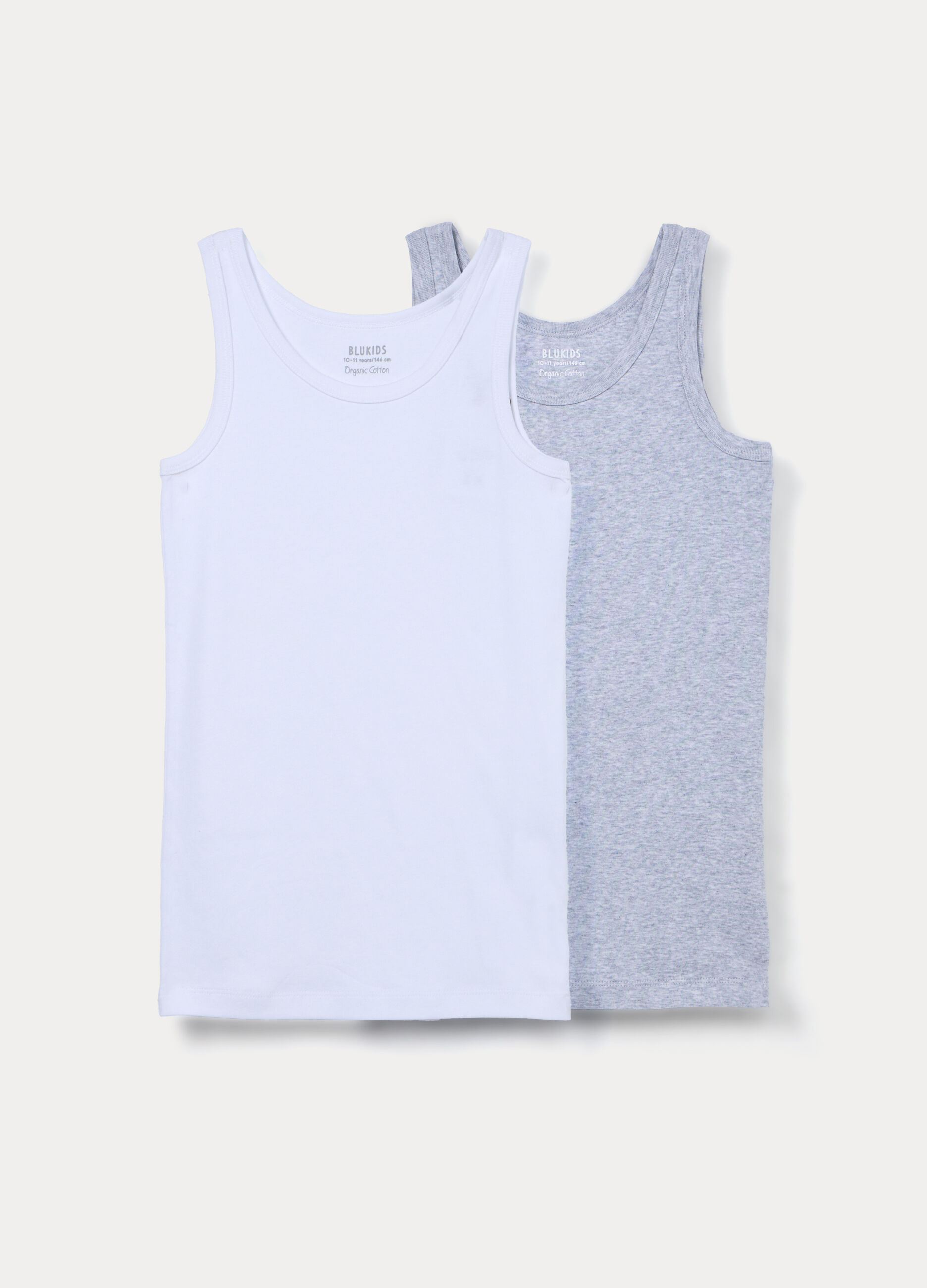 Pack 2 canotte in costina di puro cotone ragazzo_0