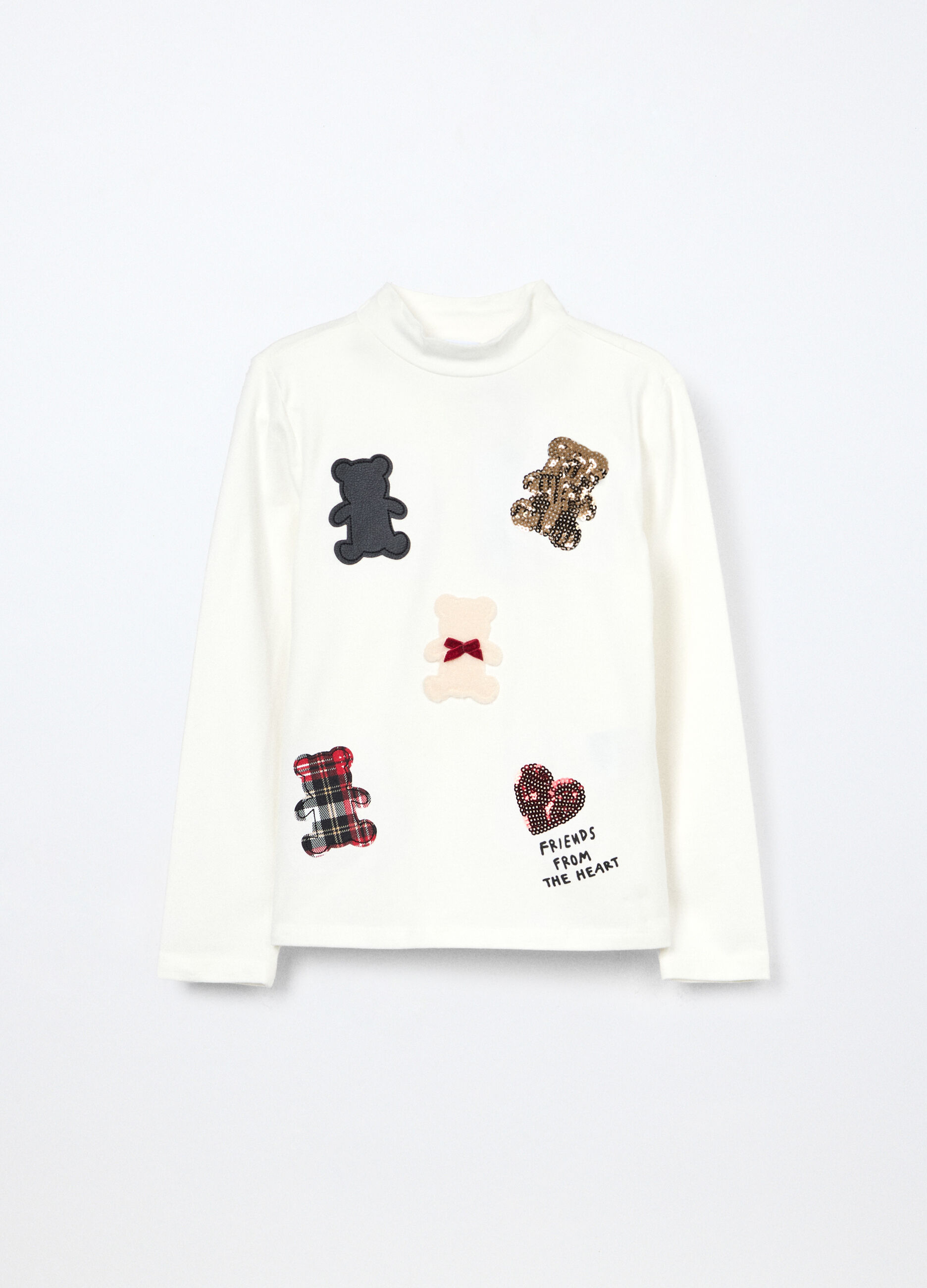 Lupetto in jersey di cotone stretch bambina_0