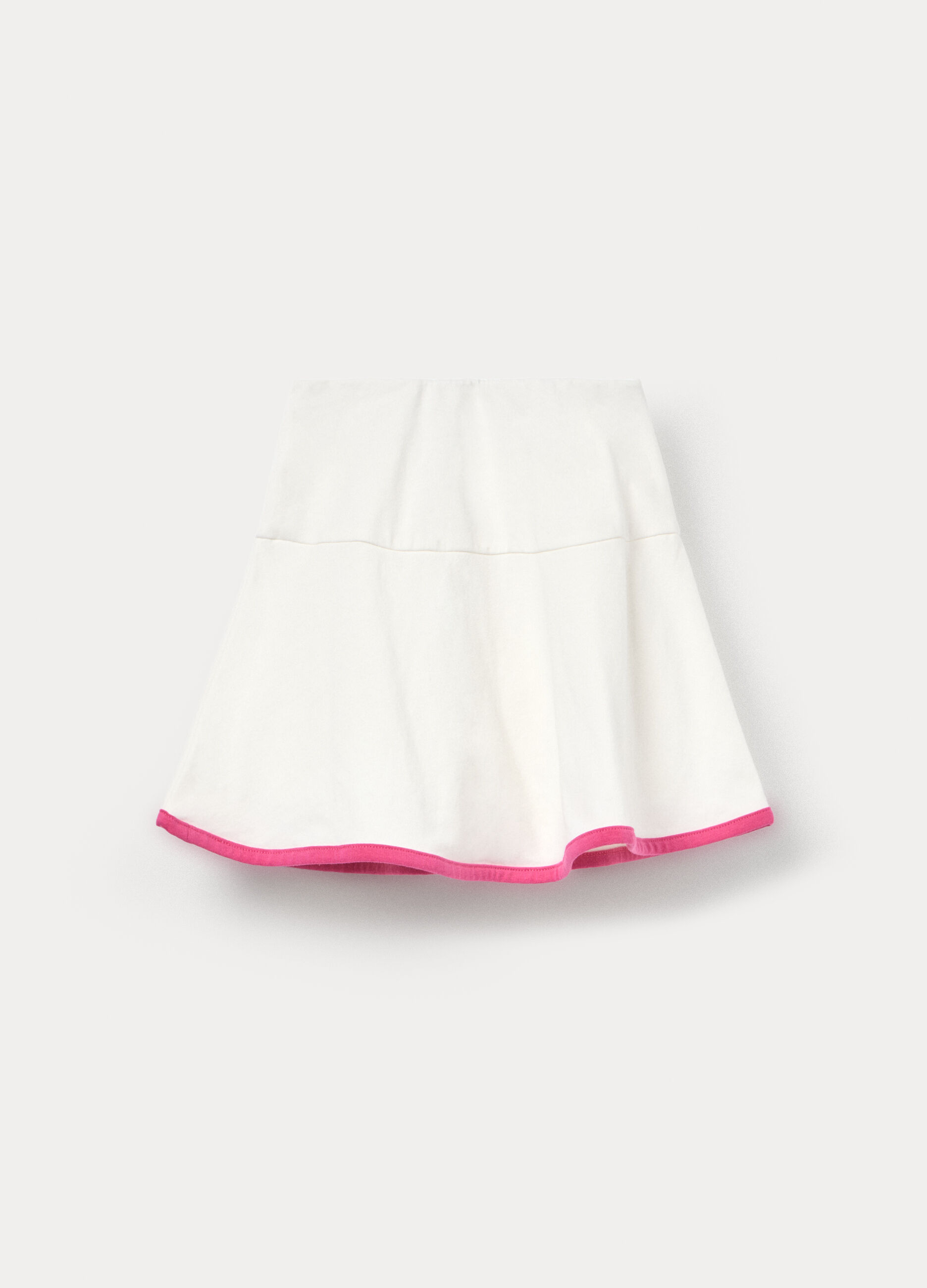 Gonna corta in jersey di cotone stretch bambina_1