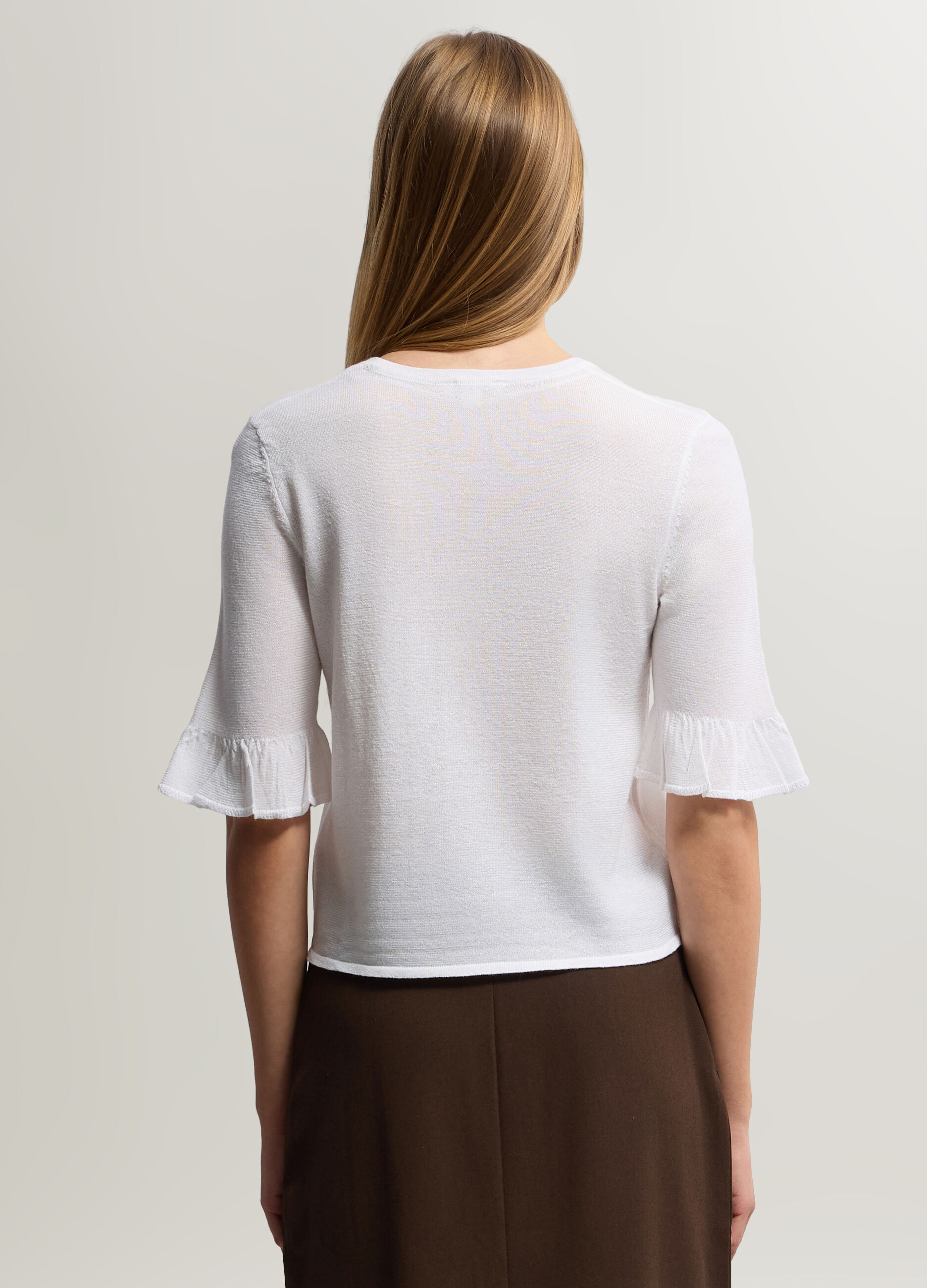 Maglia girocollo rasata donna_1