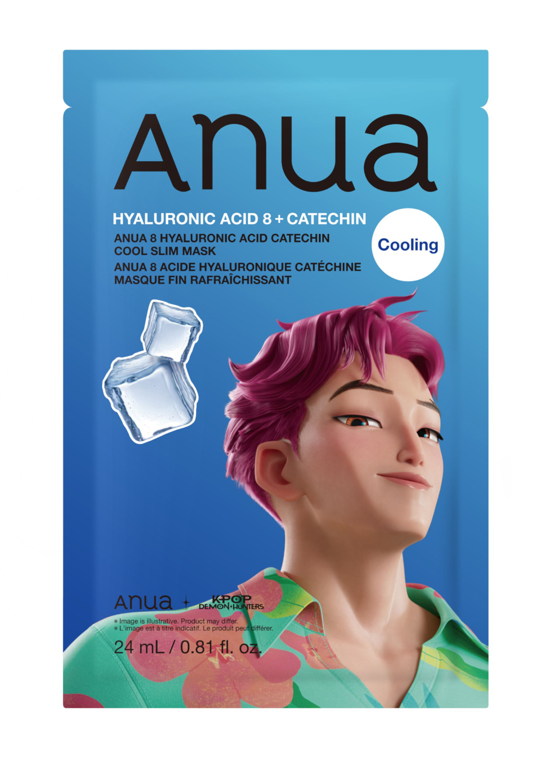 8 Hyaluronic Acid Catechin Cool Slim Mask 24Ml - Anua KPop Demon Hunters_4