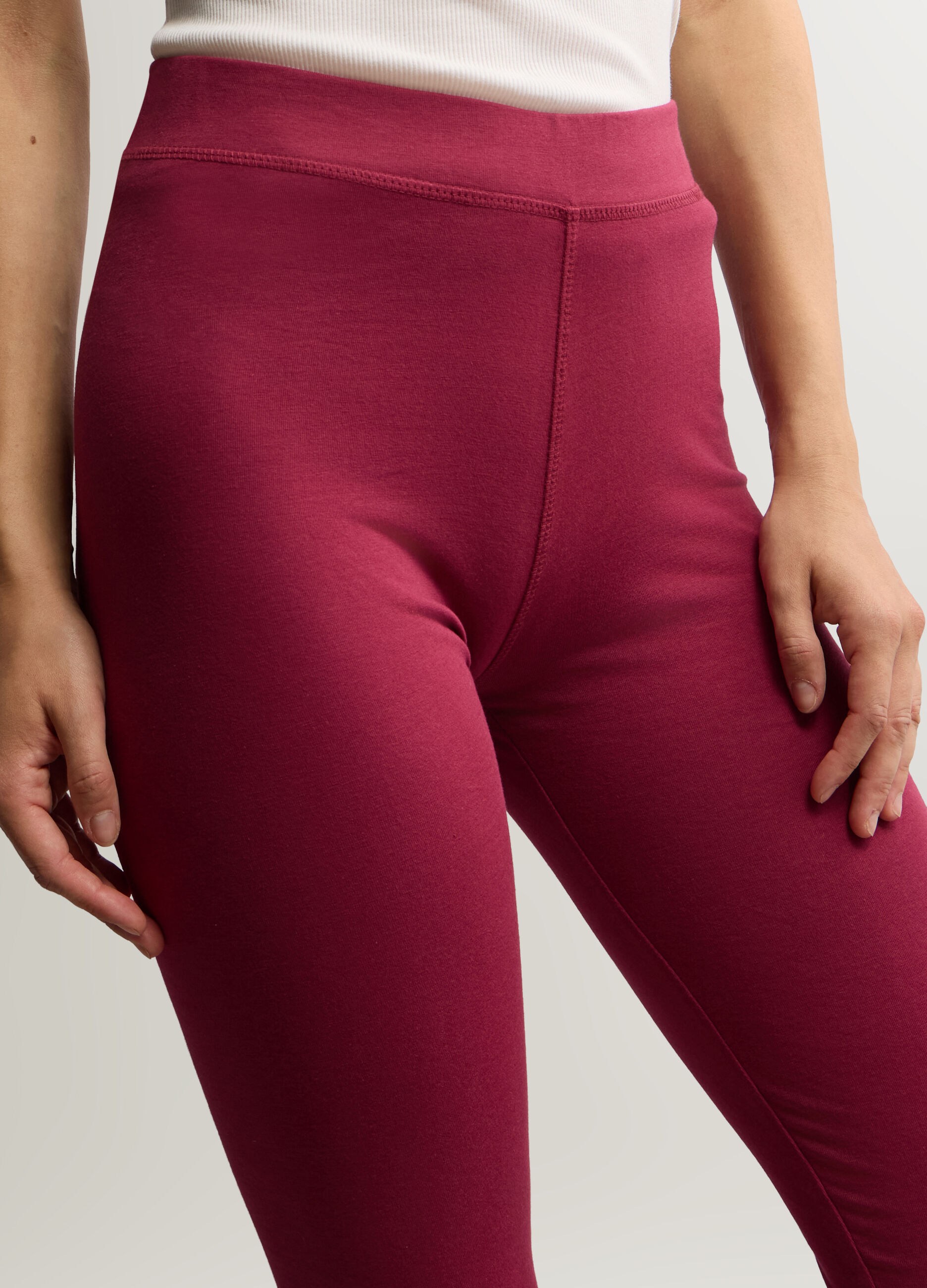 Leggings Skinny Fit in jersey di cotone stretch donna_3