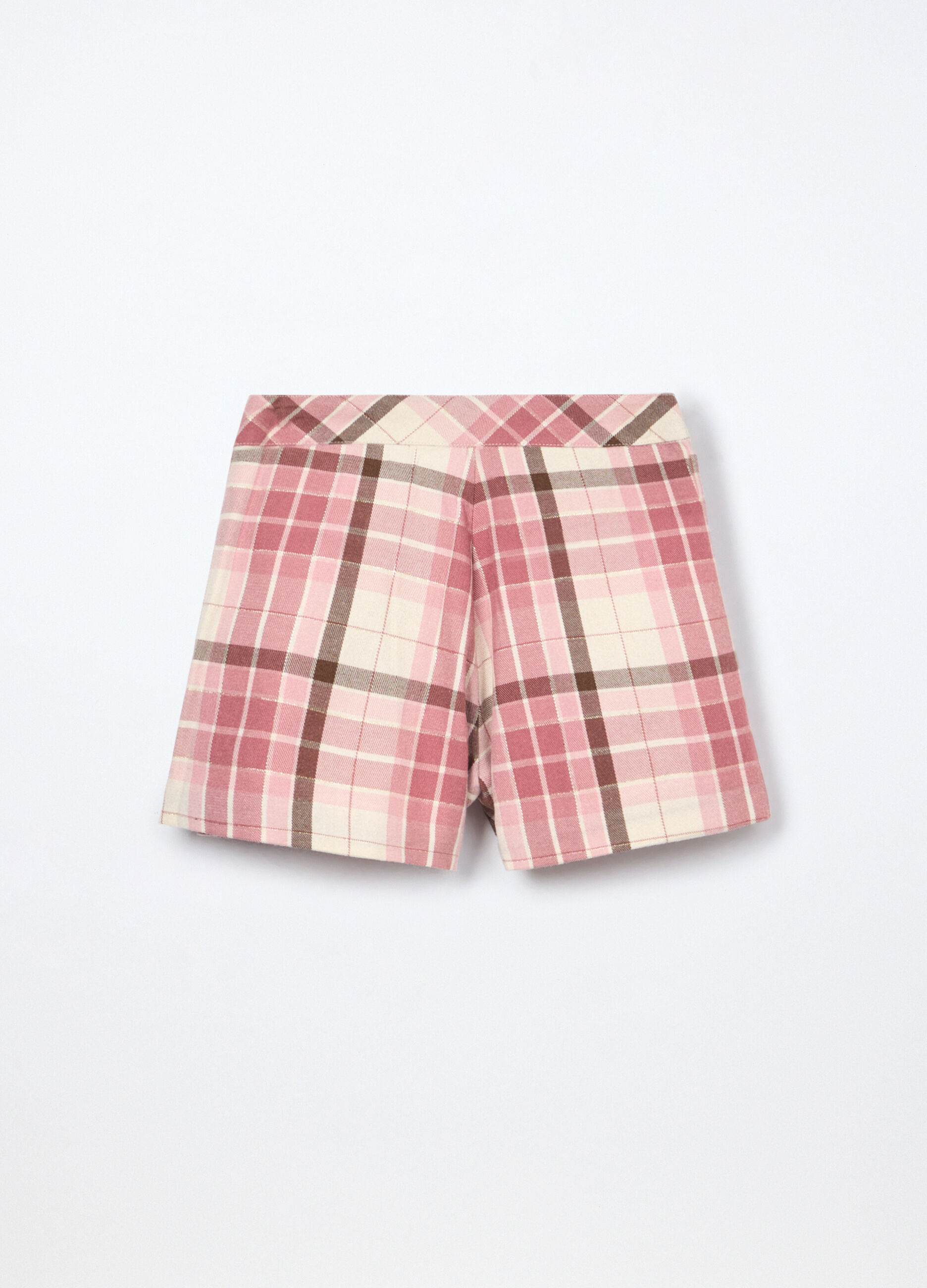 Shorts a quadri misto cotone bambina_1