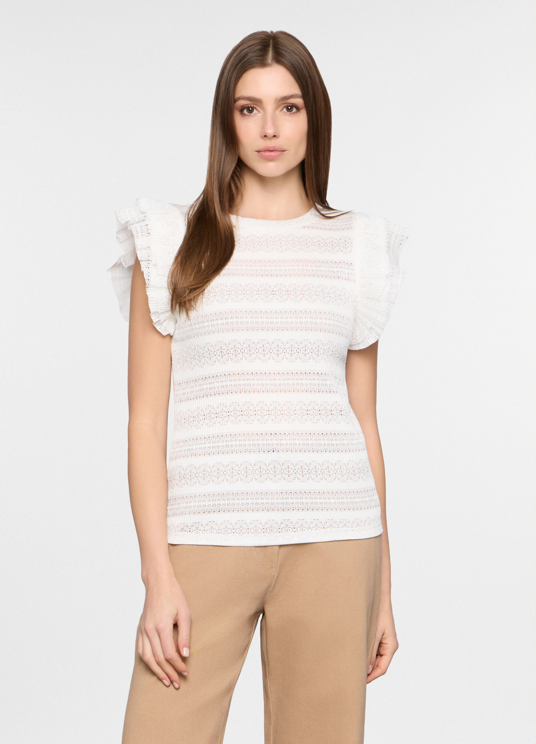 Canotta girocollo stretch donna_0