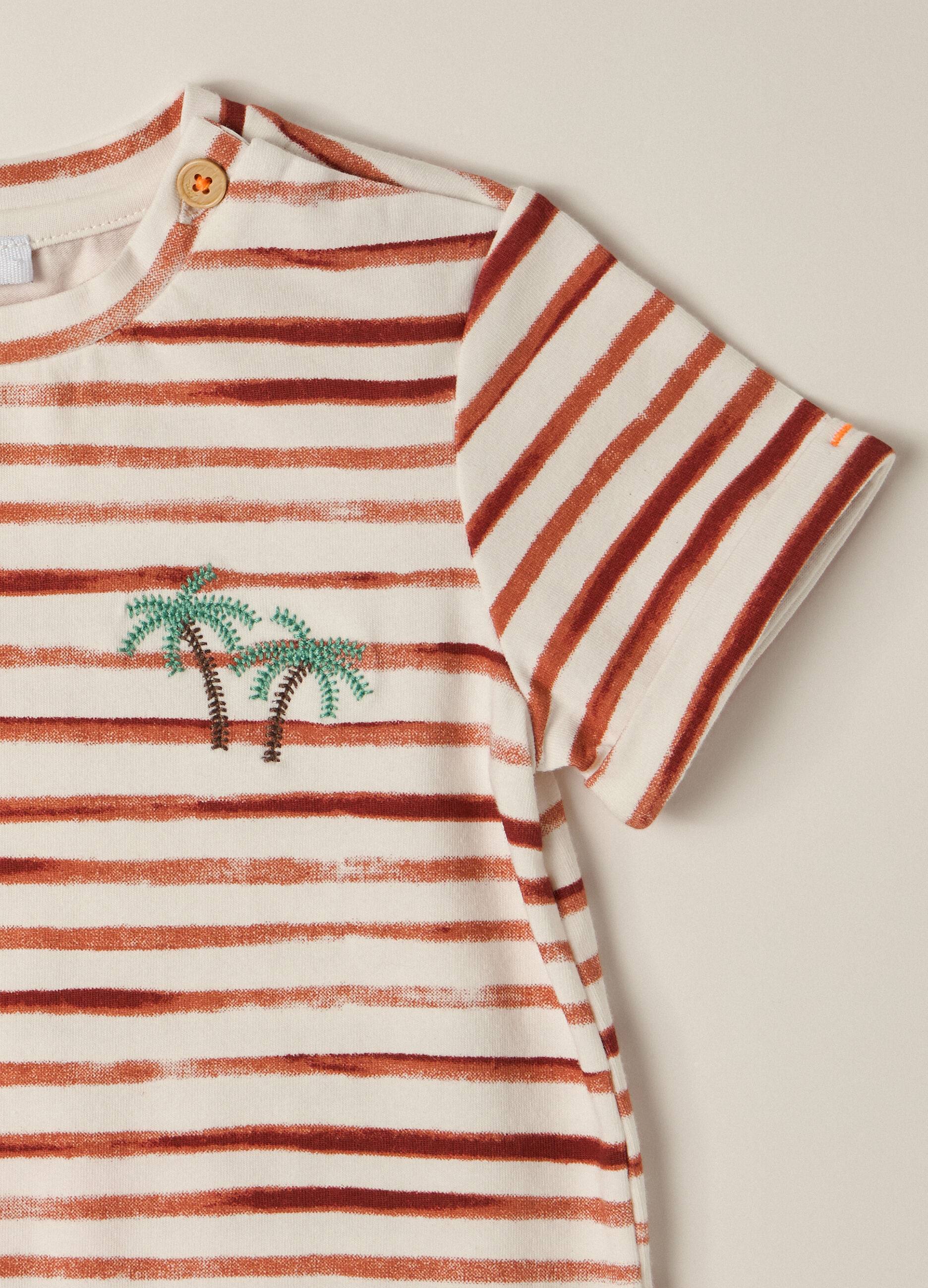 T-shirt in jersey di cotone stretch IANA neonato