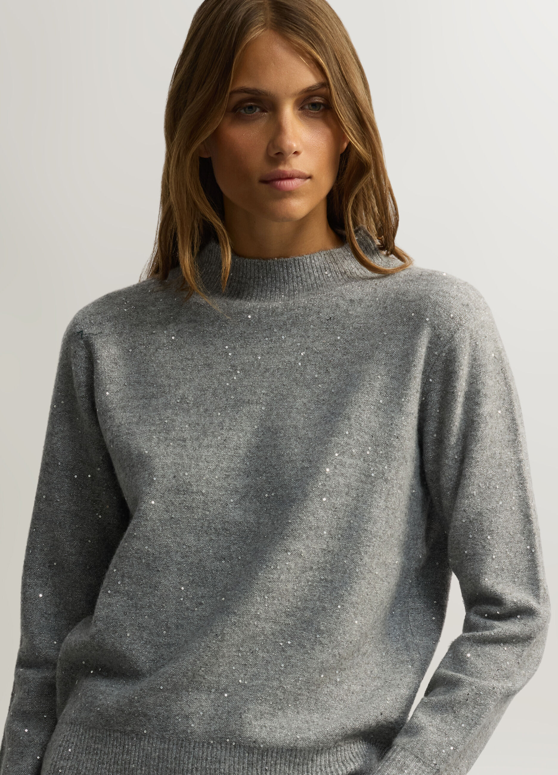 Maglia fit Over girocollo rasata donna_2