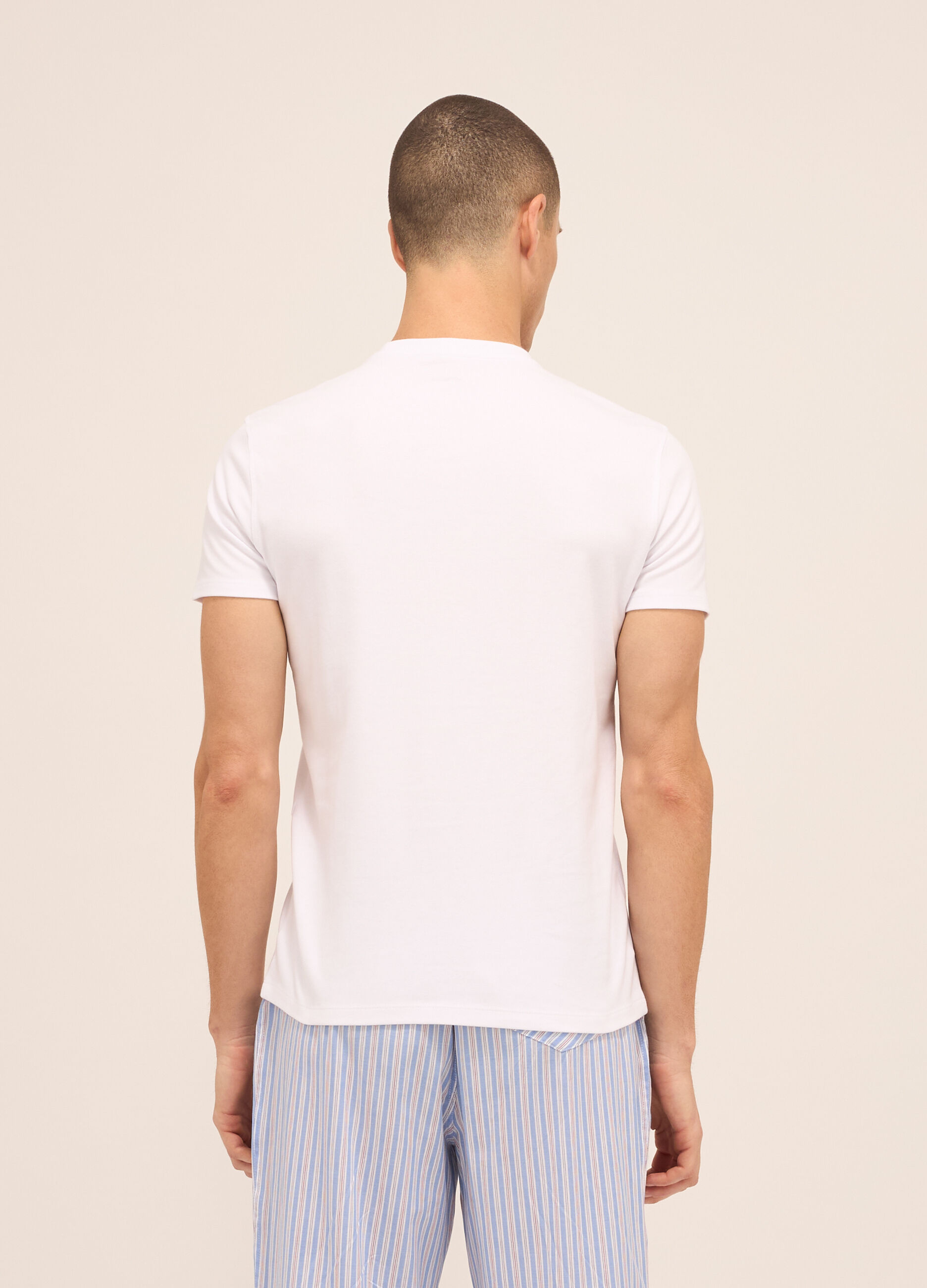 T-shirt girocollo in puro cotone uomo_1