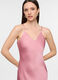 Abito lungo fitted in raso donna_2