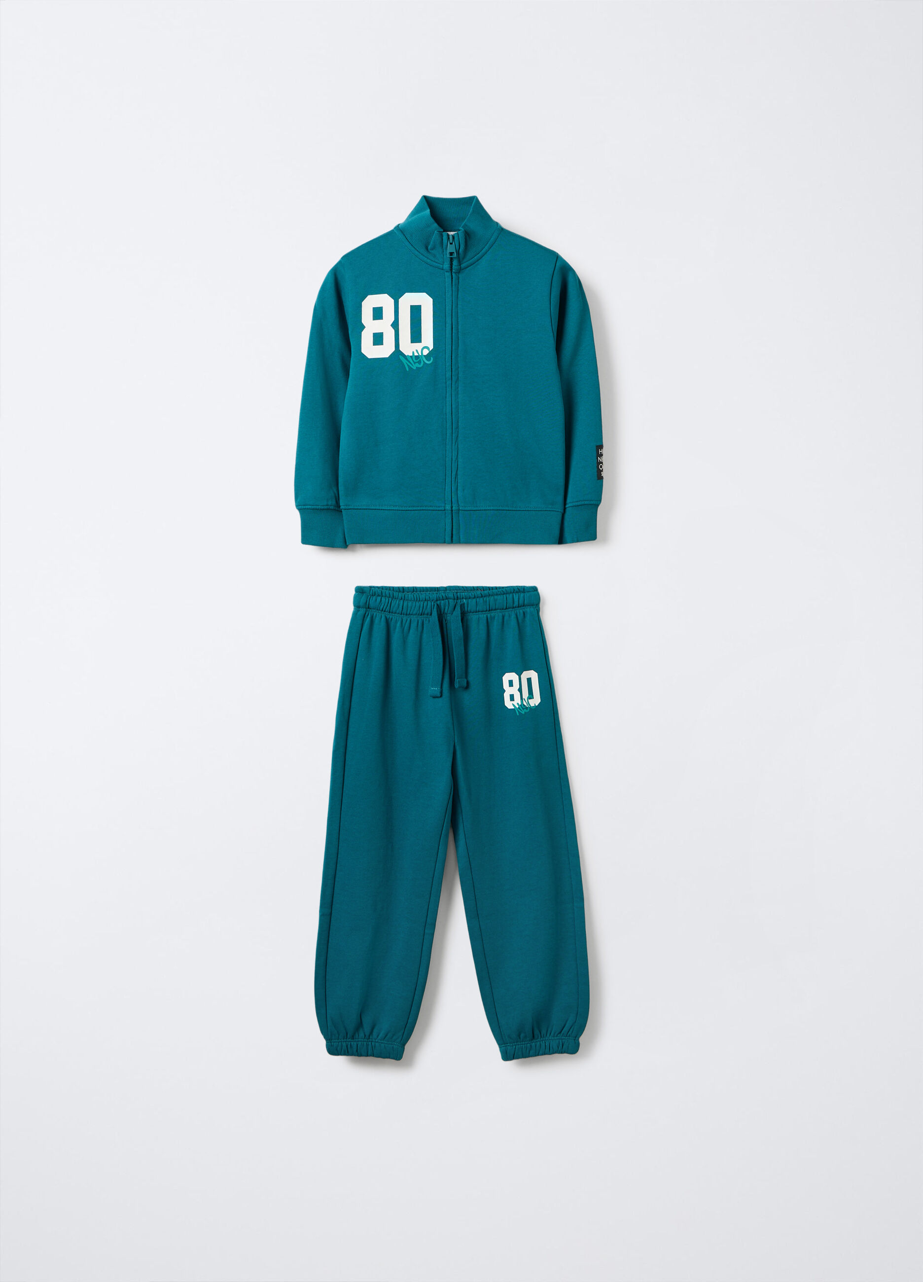 Jogging set in felpa di puro cotone bambino_0