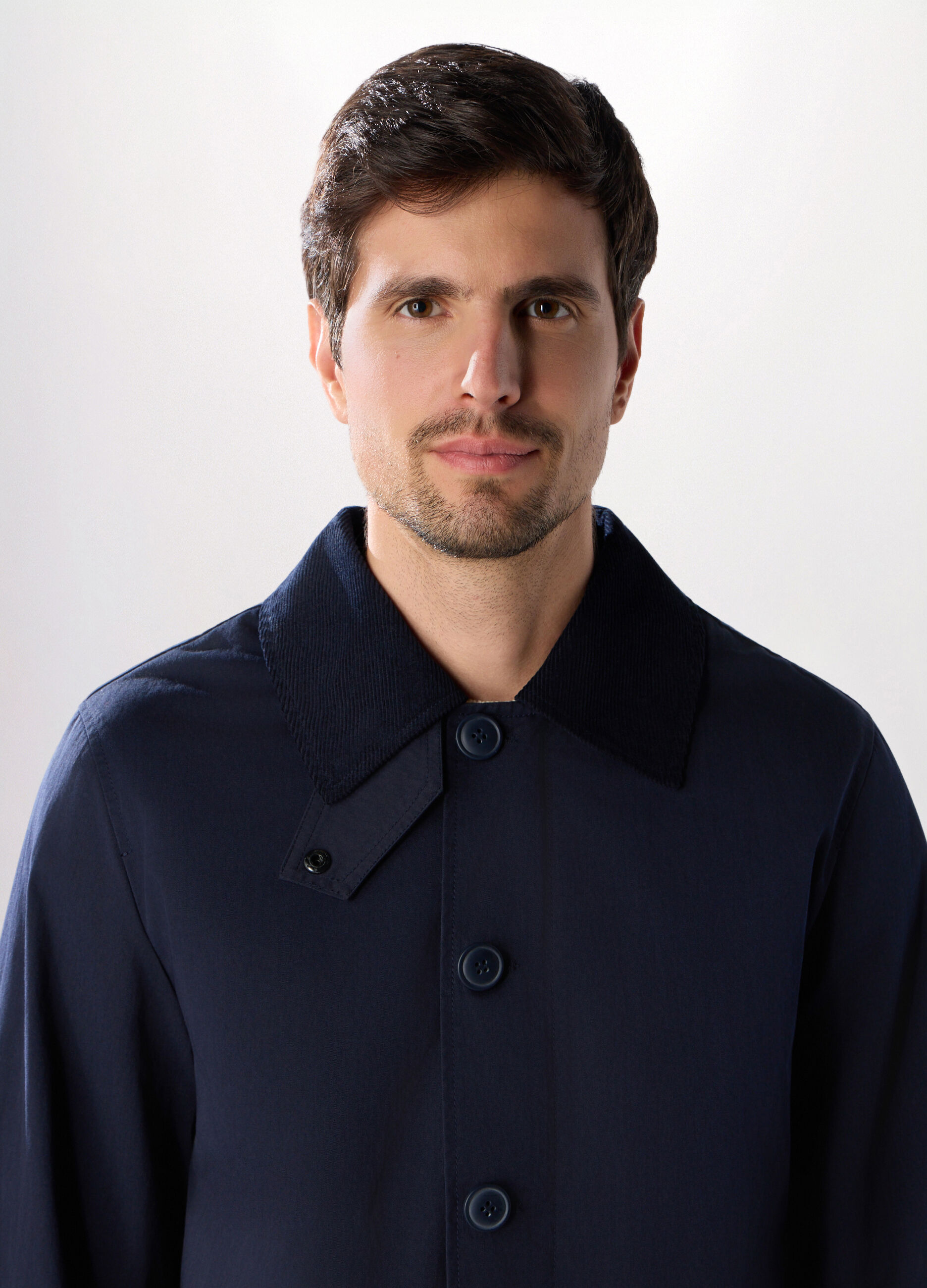 Cappotto corto in misto cotone uomo_2