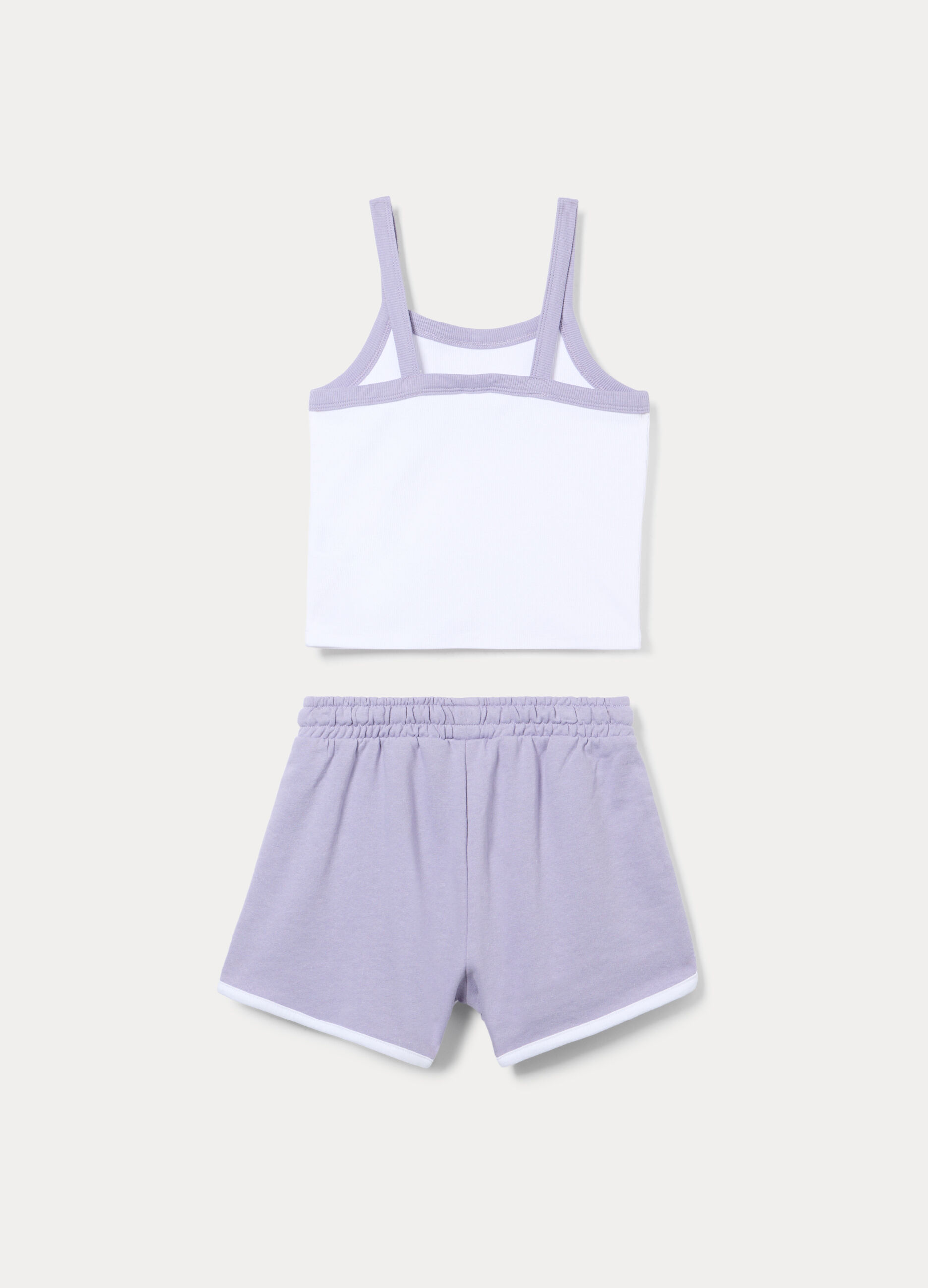 Jogging set fitted in cotone stretch ragazza_1