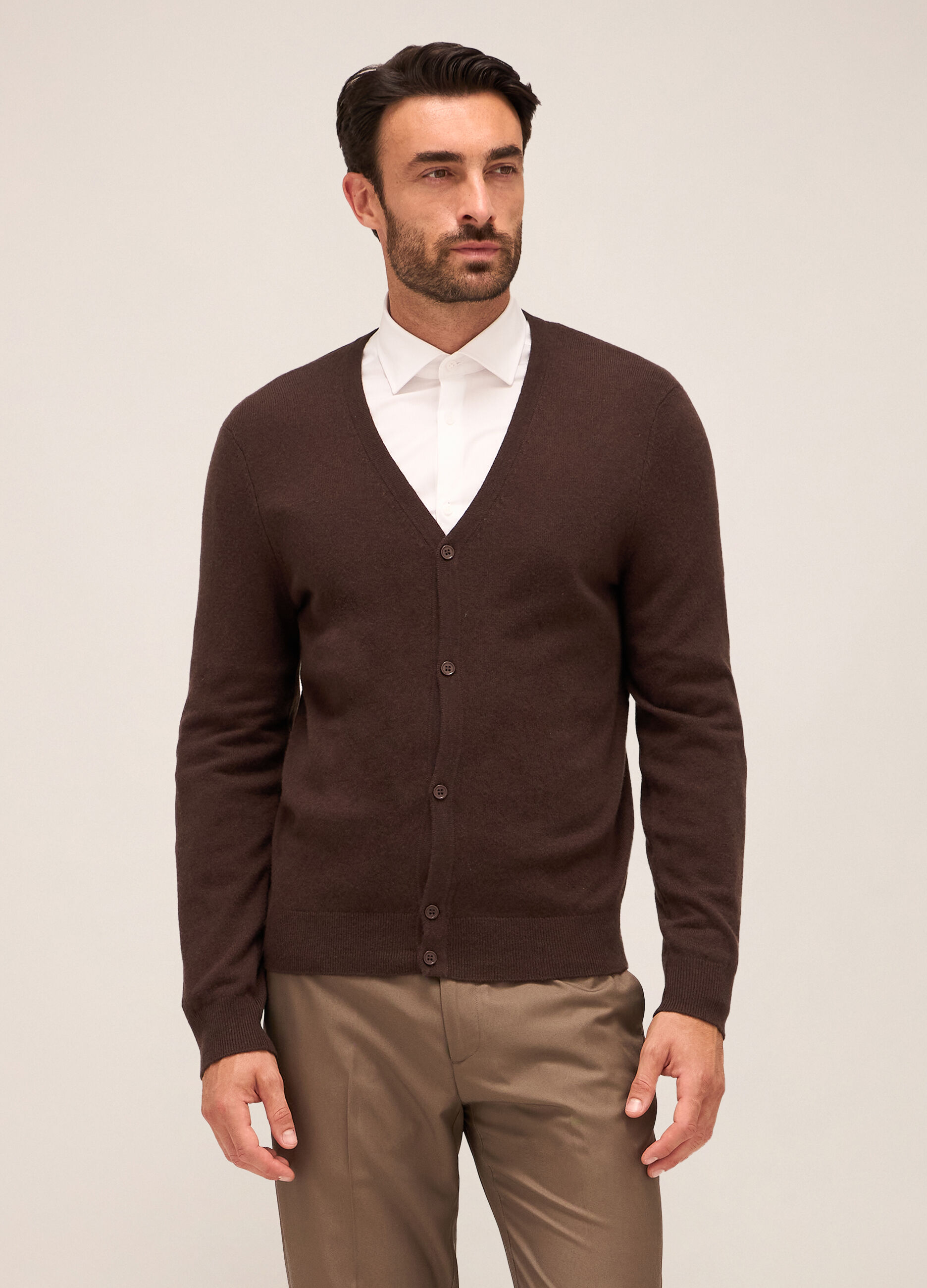 Cardigan in lambswool uomo_0
