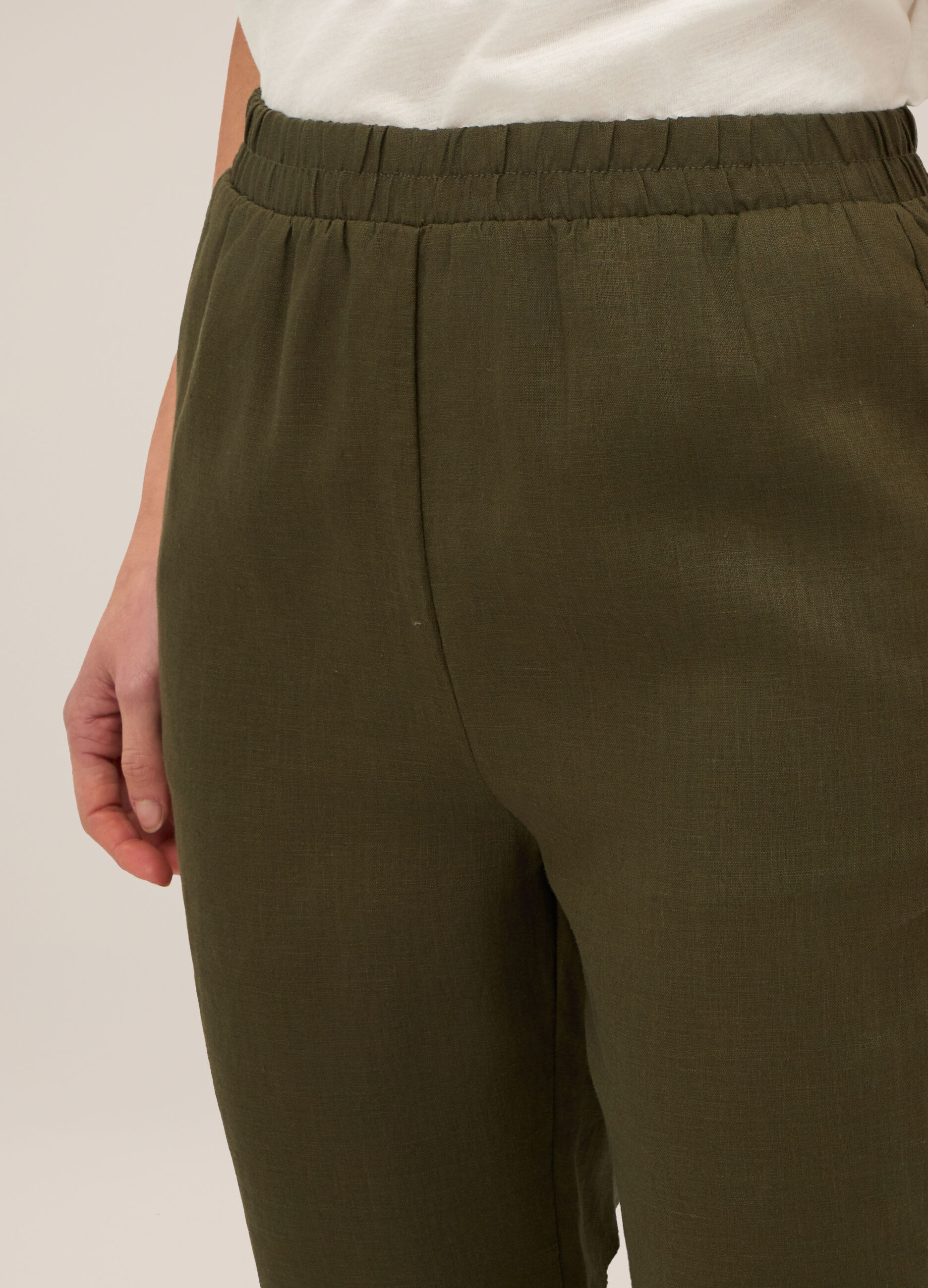 Pantaloni in puro lino donna_2