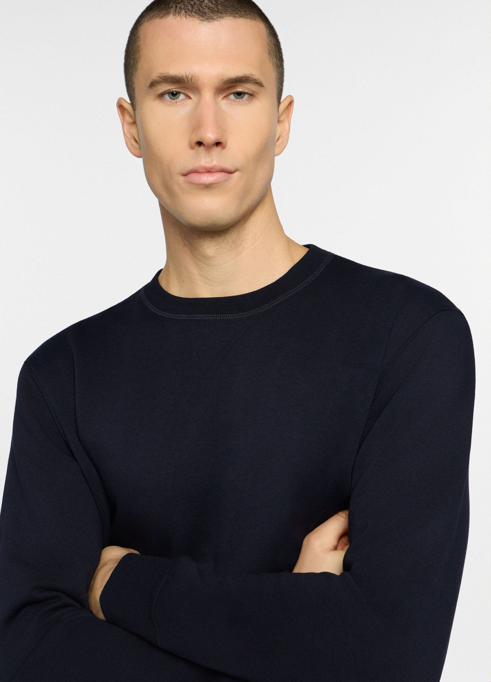 Felpa girocollo in misto cotone uomo_2