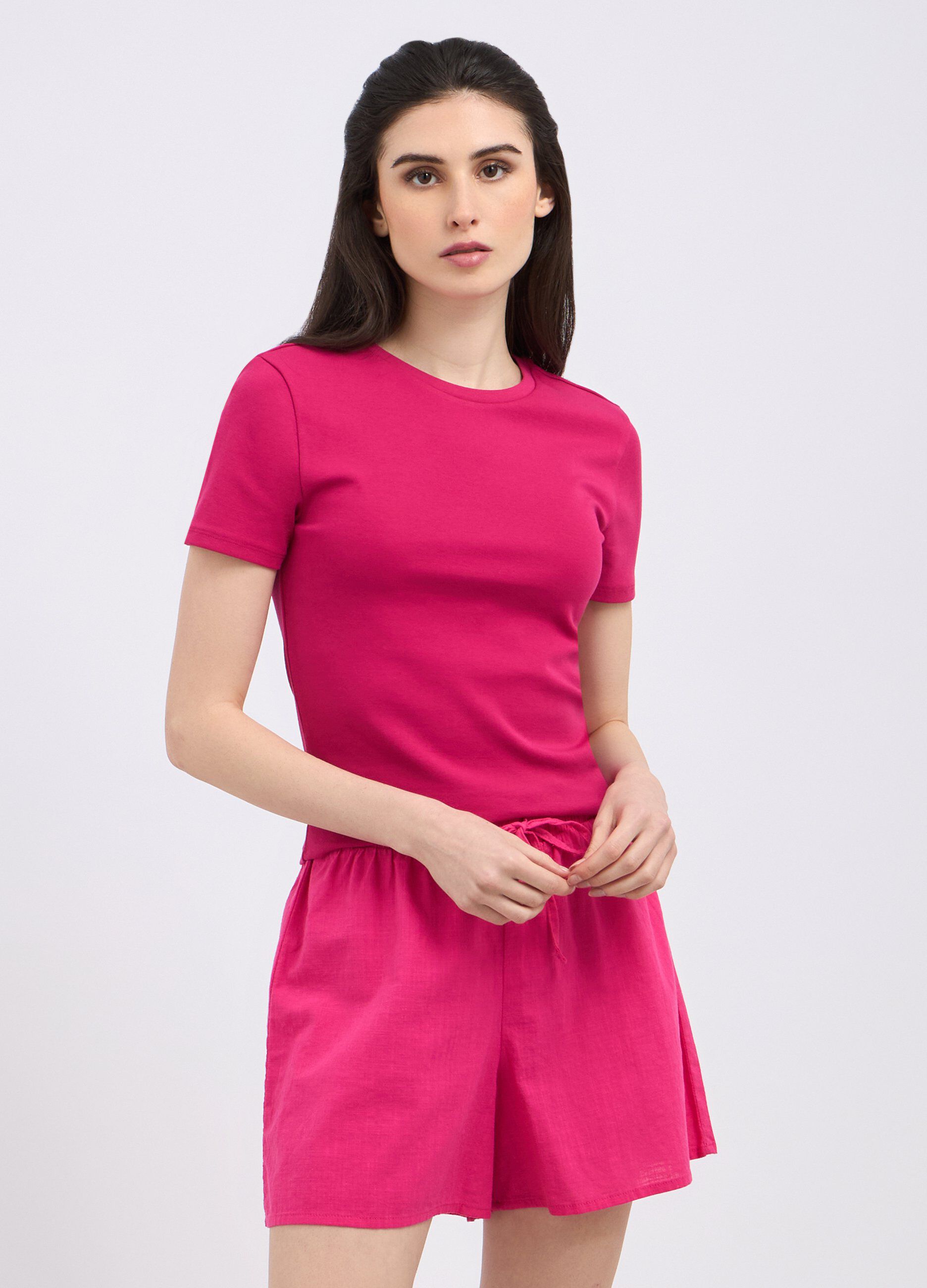 T-shirt in cotone stretch donna_0