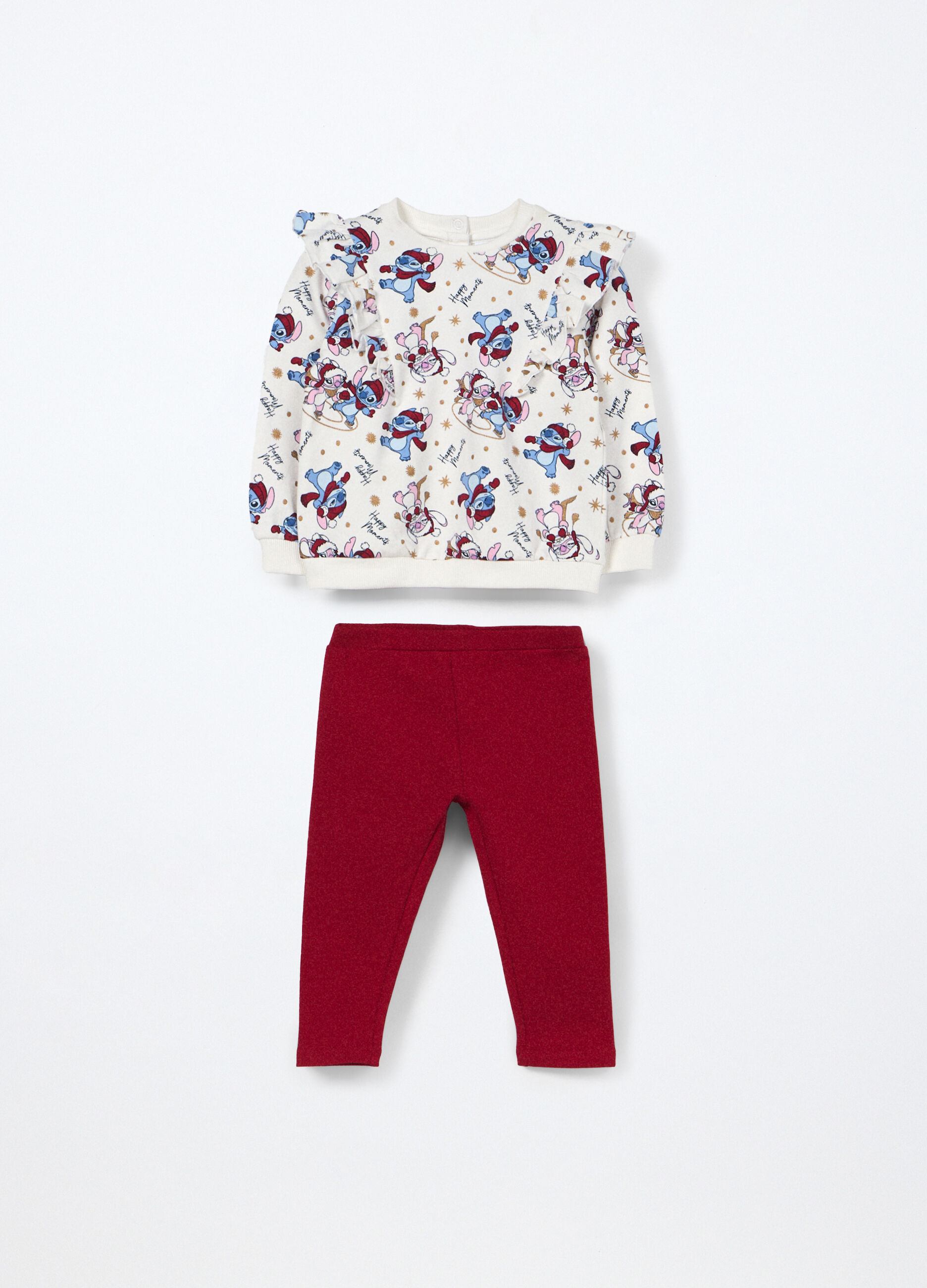 Jogging set in cotone fleece stretch neonata_0