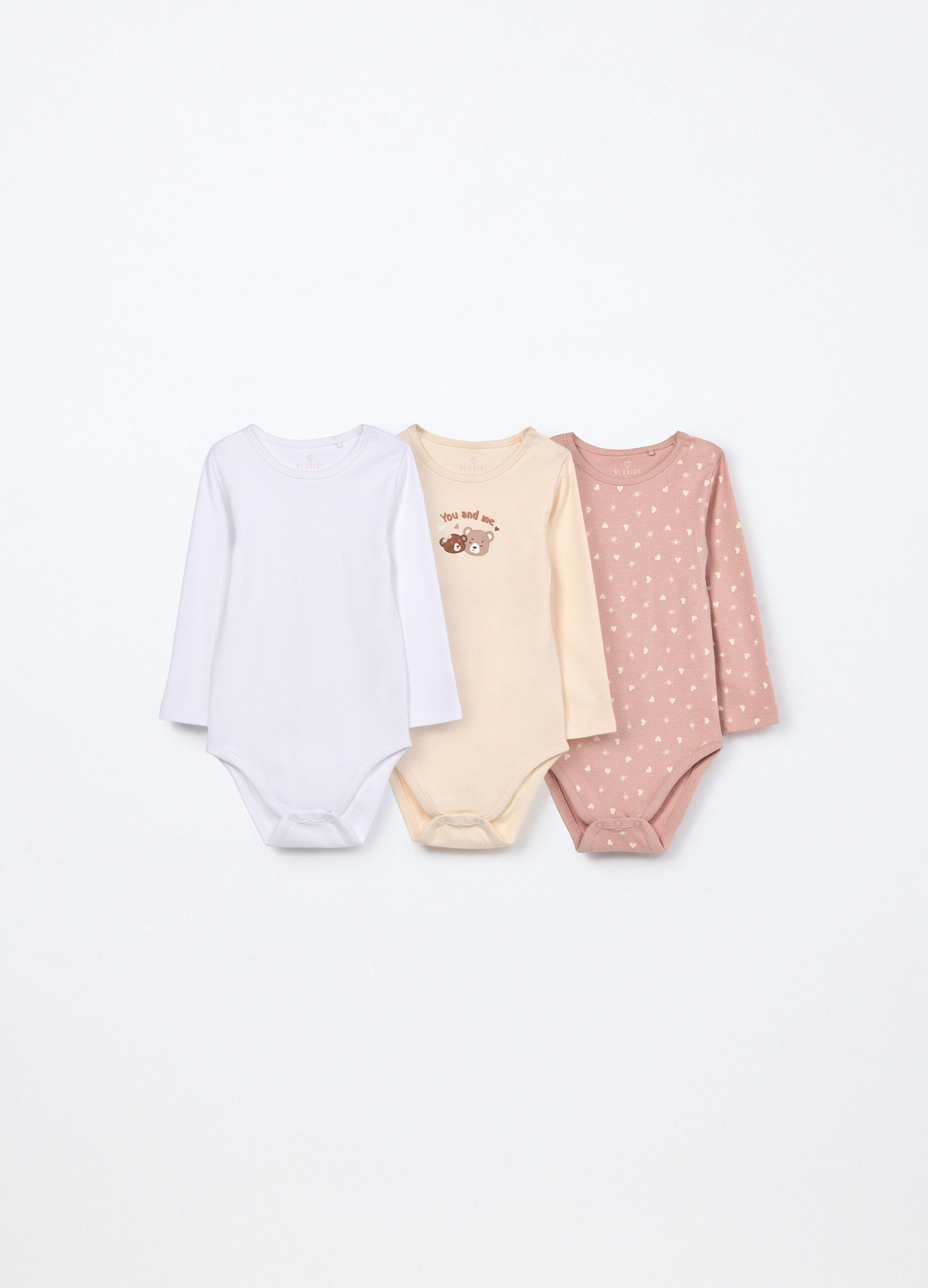 Pack 3 body in interlock di puro cotone neonata_0