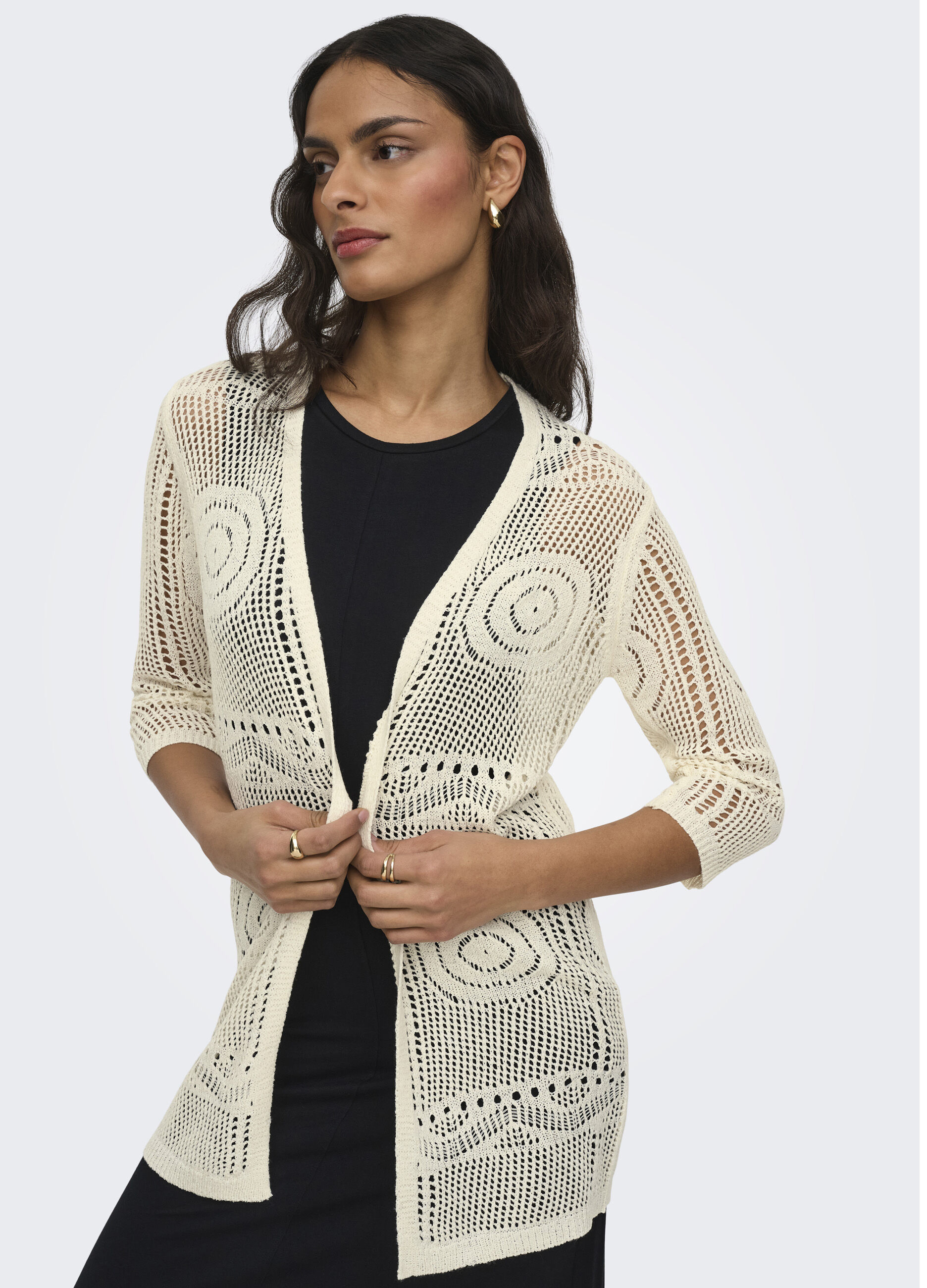 Cardigan in maglia con scollo a V_4