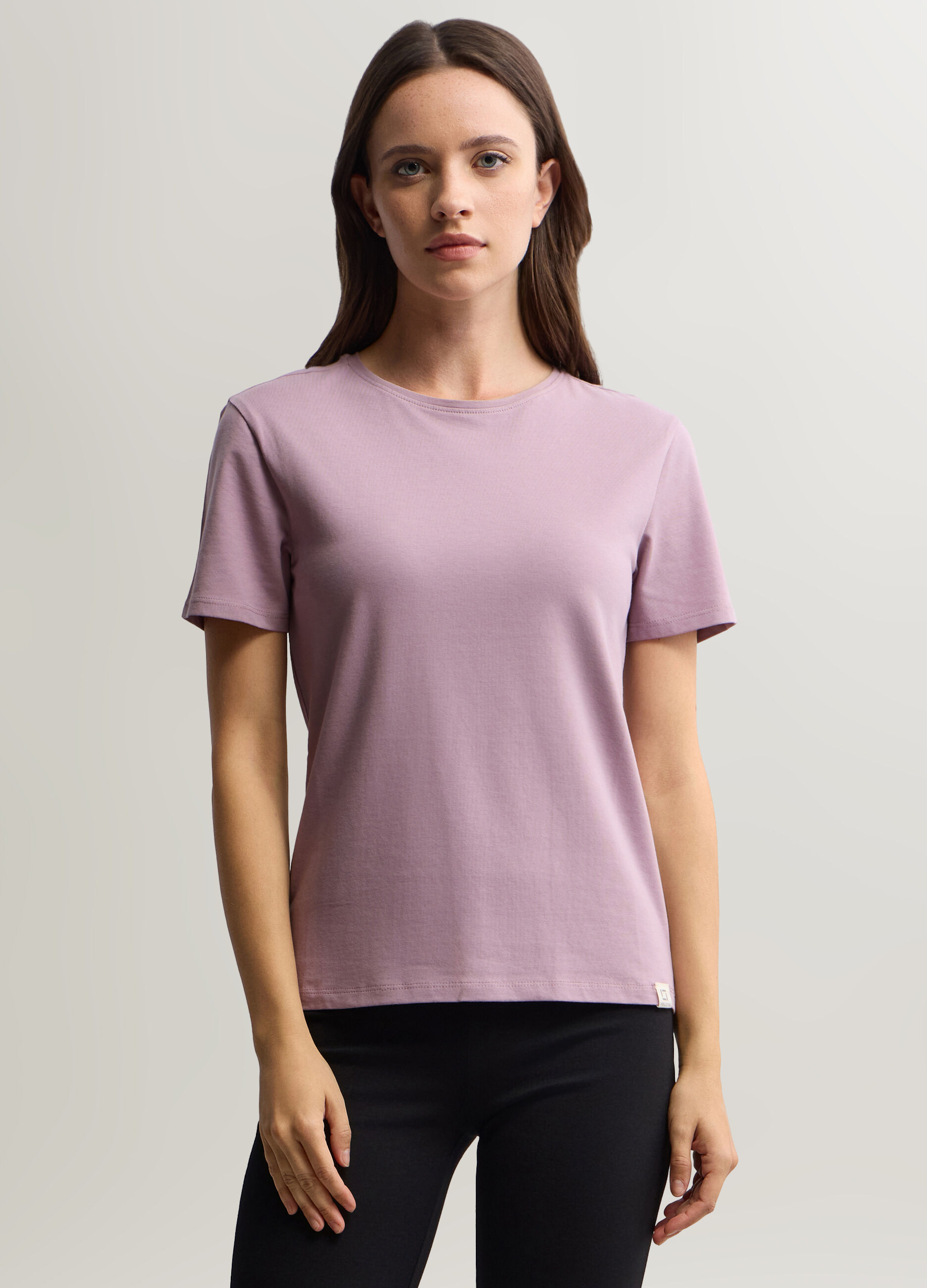 T-shirt girocollo stretch donna_0