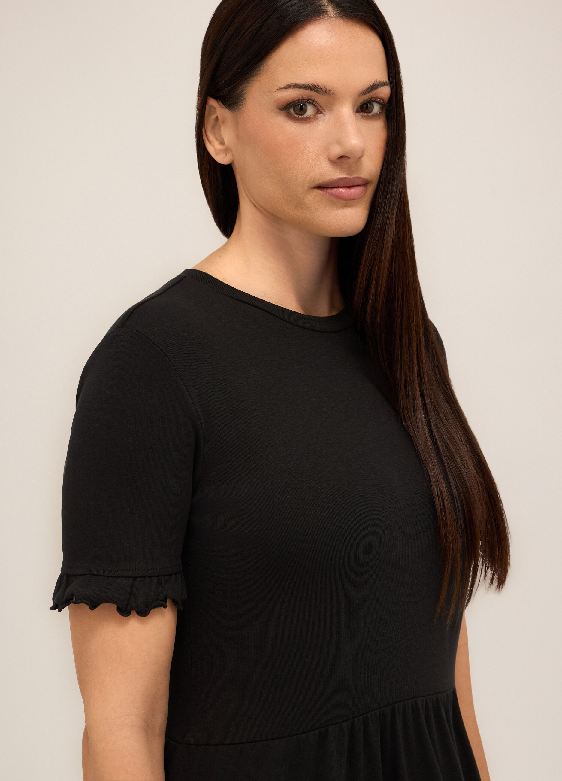 Abito in jersey di cotone stretch donna_2