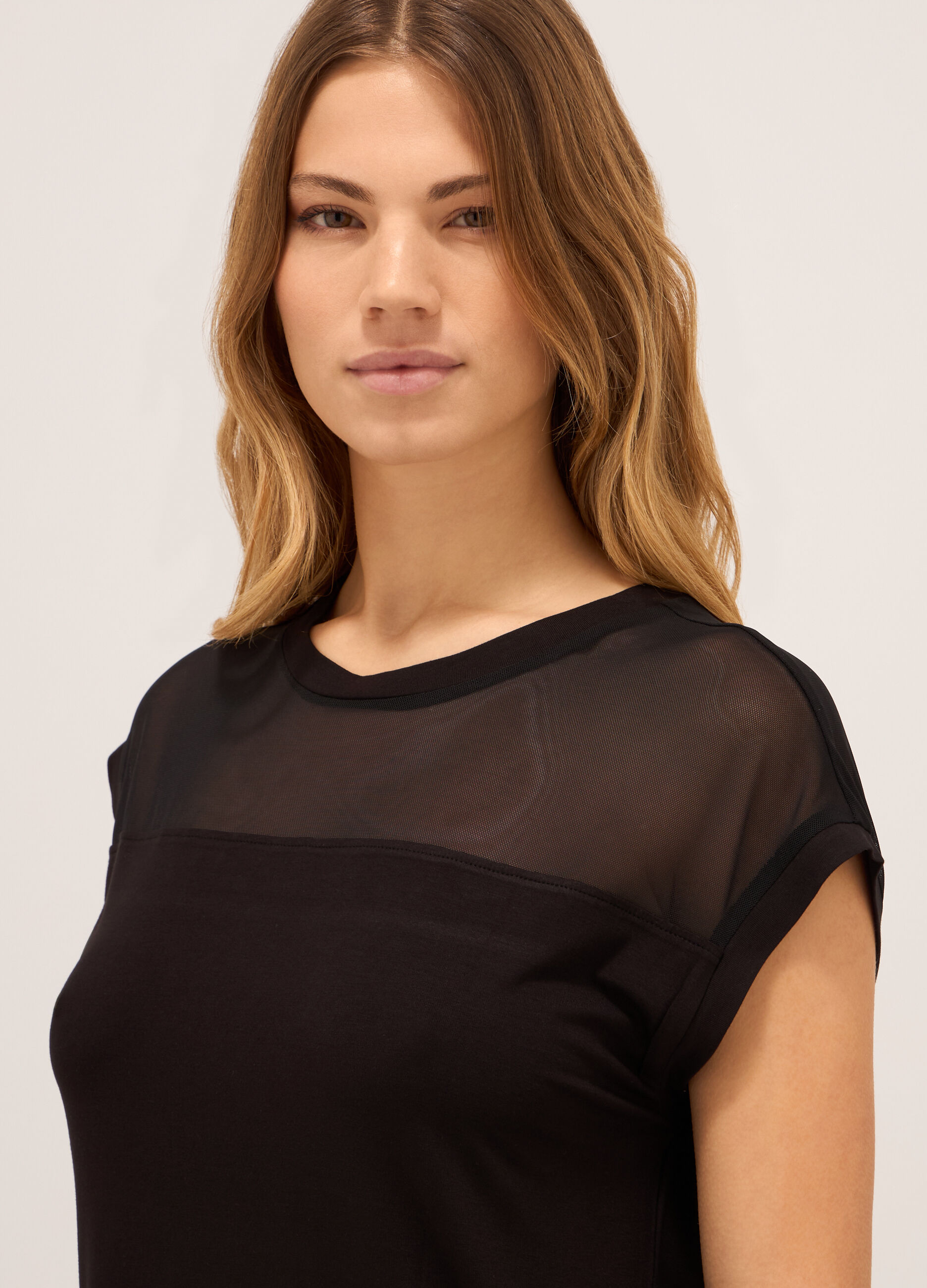T-shirt in jersey di viscosa stretch donna_2
