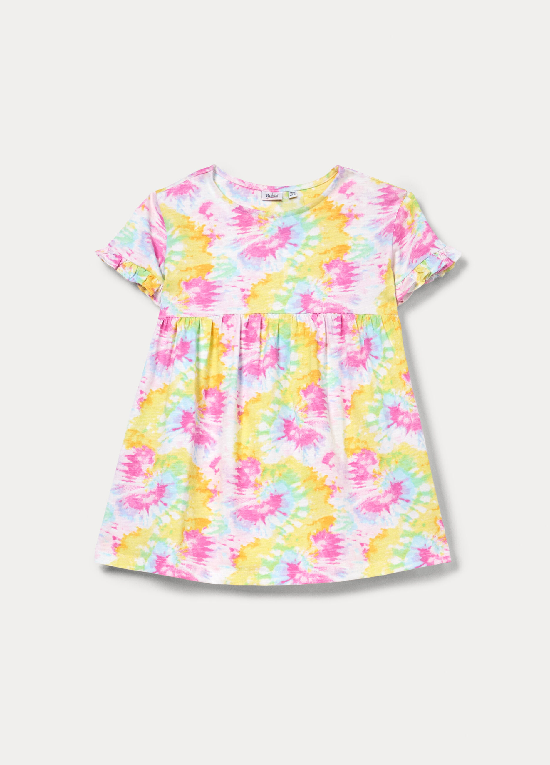 Vestito in jersey di cotone slub bambina_0