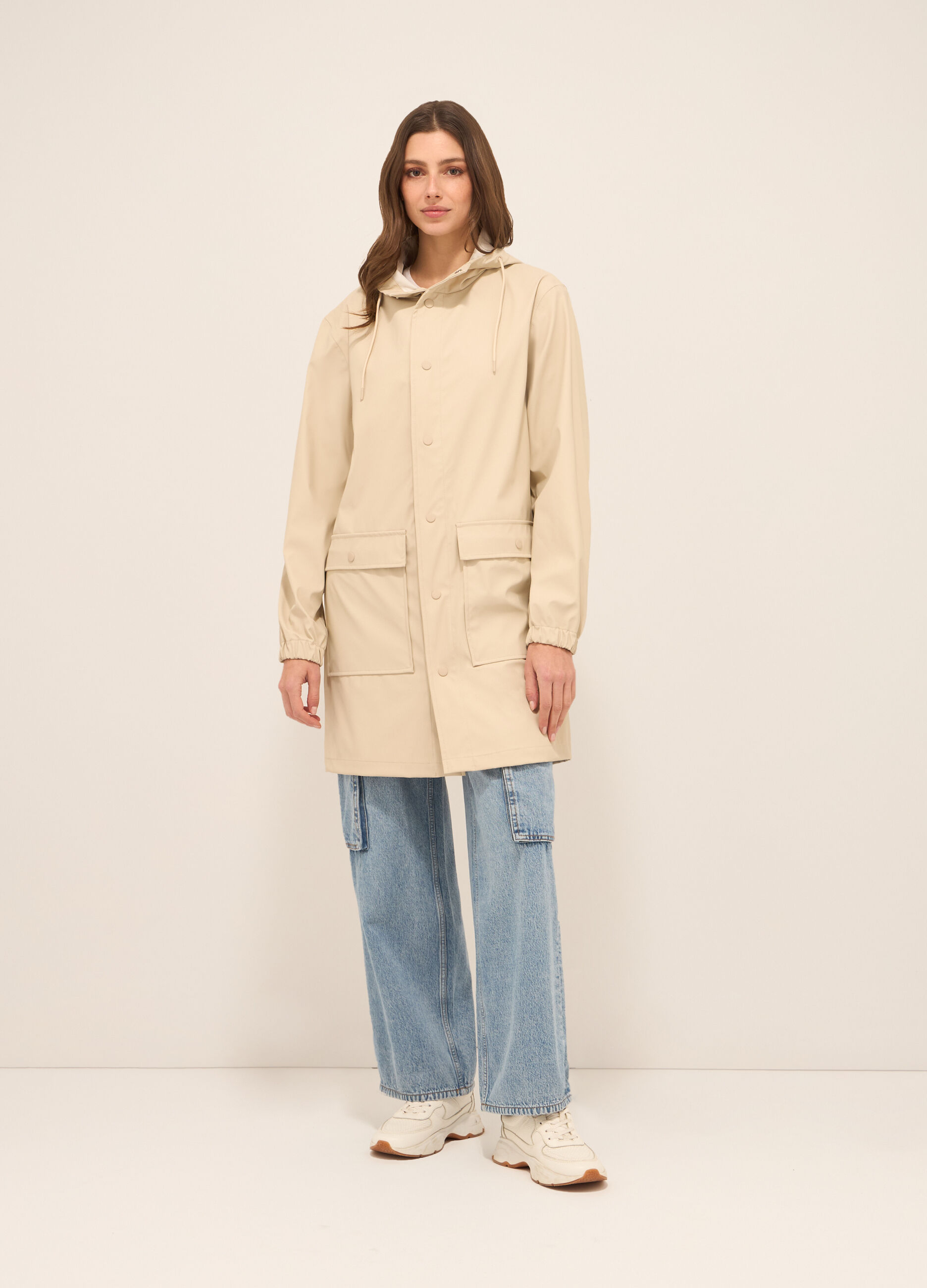 Parka antipioggia con cappuccio donna_0
