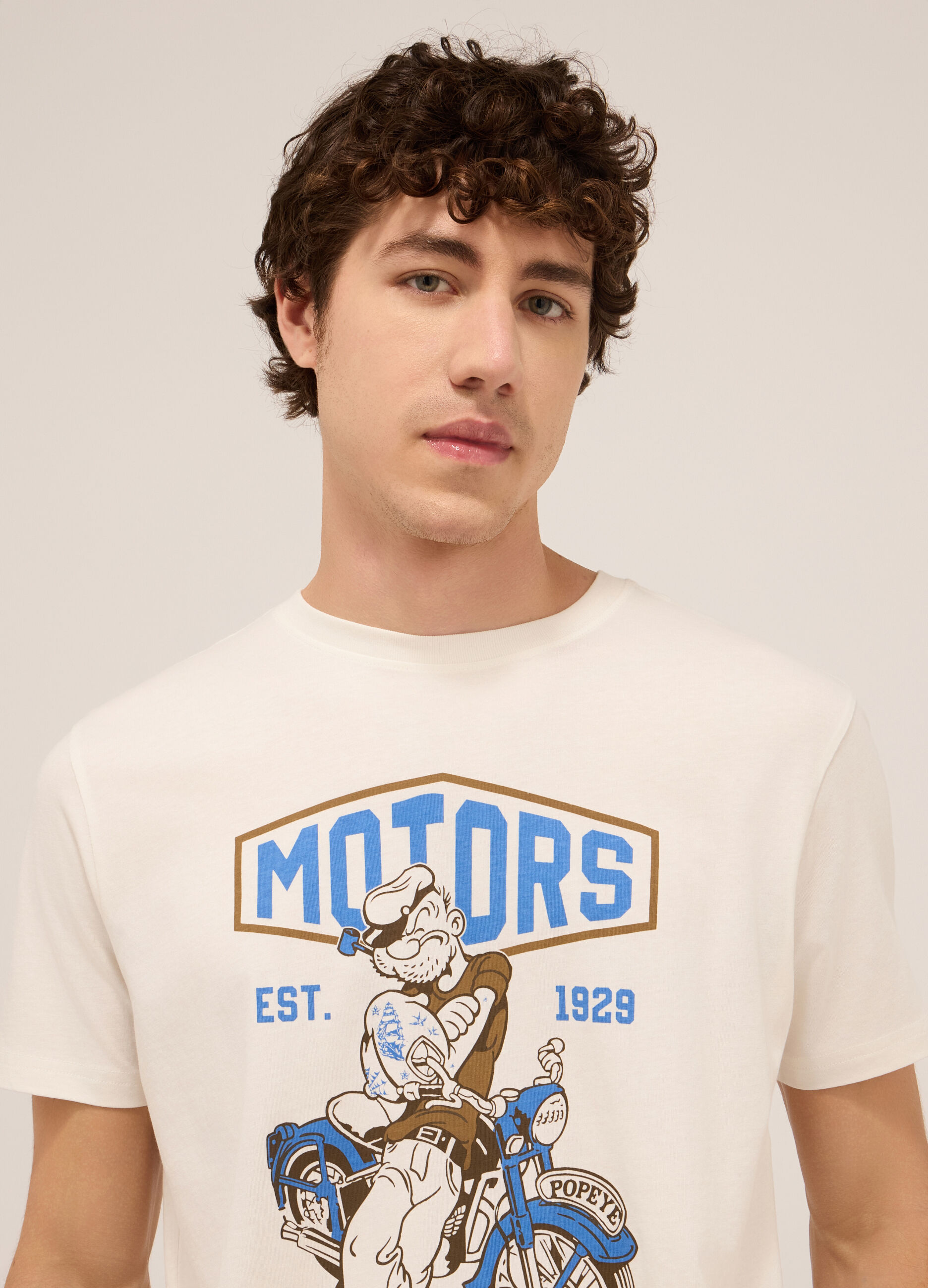 T-shirt in jersey di cotone con stampa uomo_2