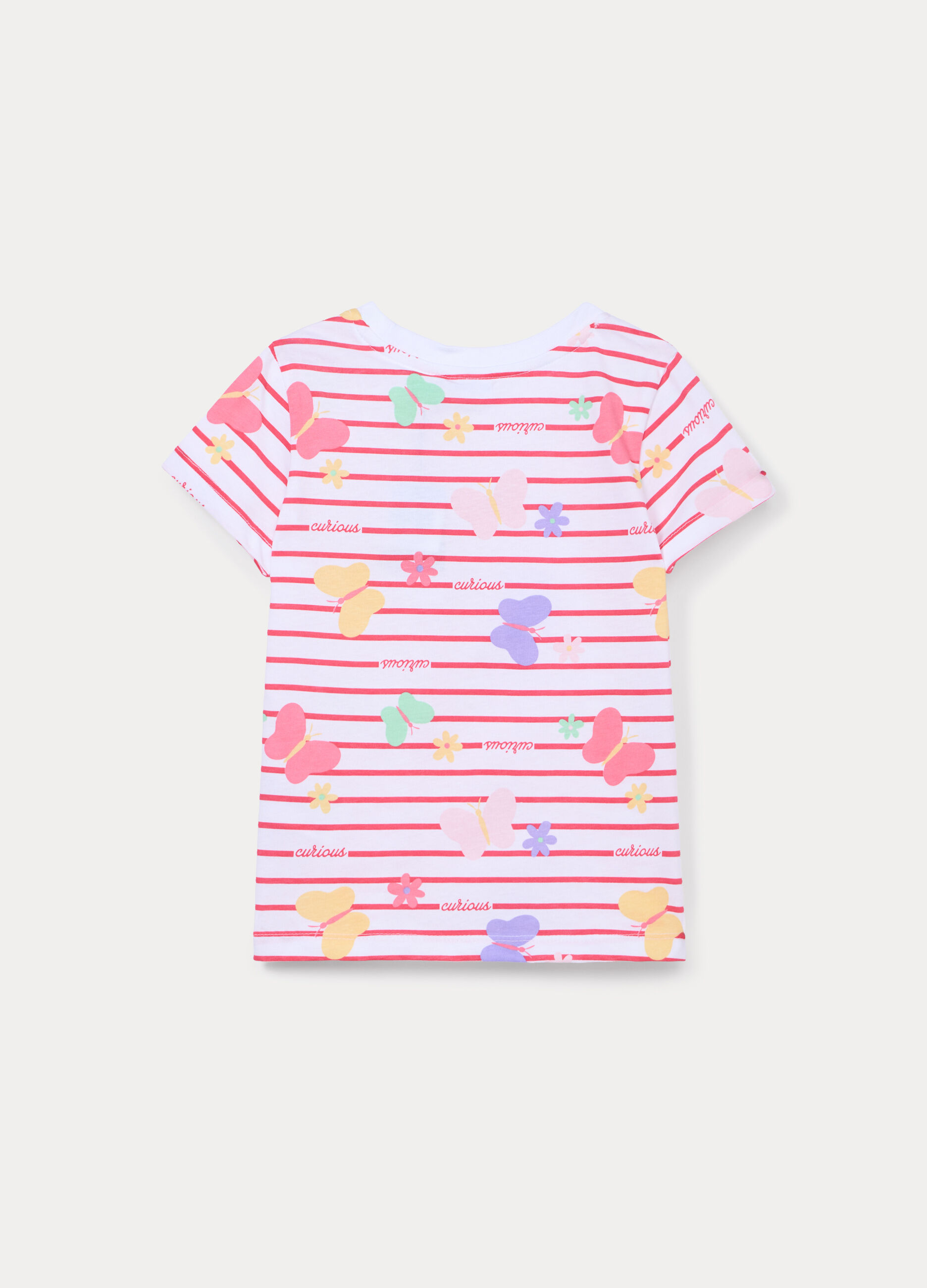 T-shirt girocollo in jersey di puro cotone bambina_1