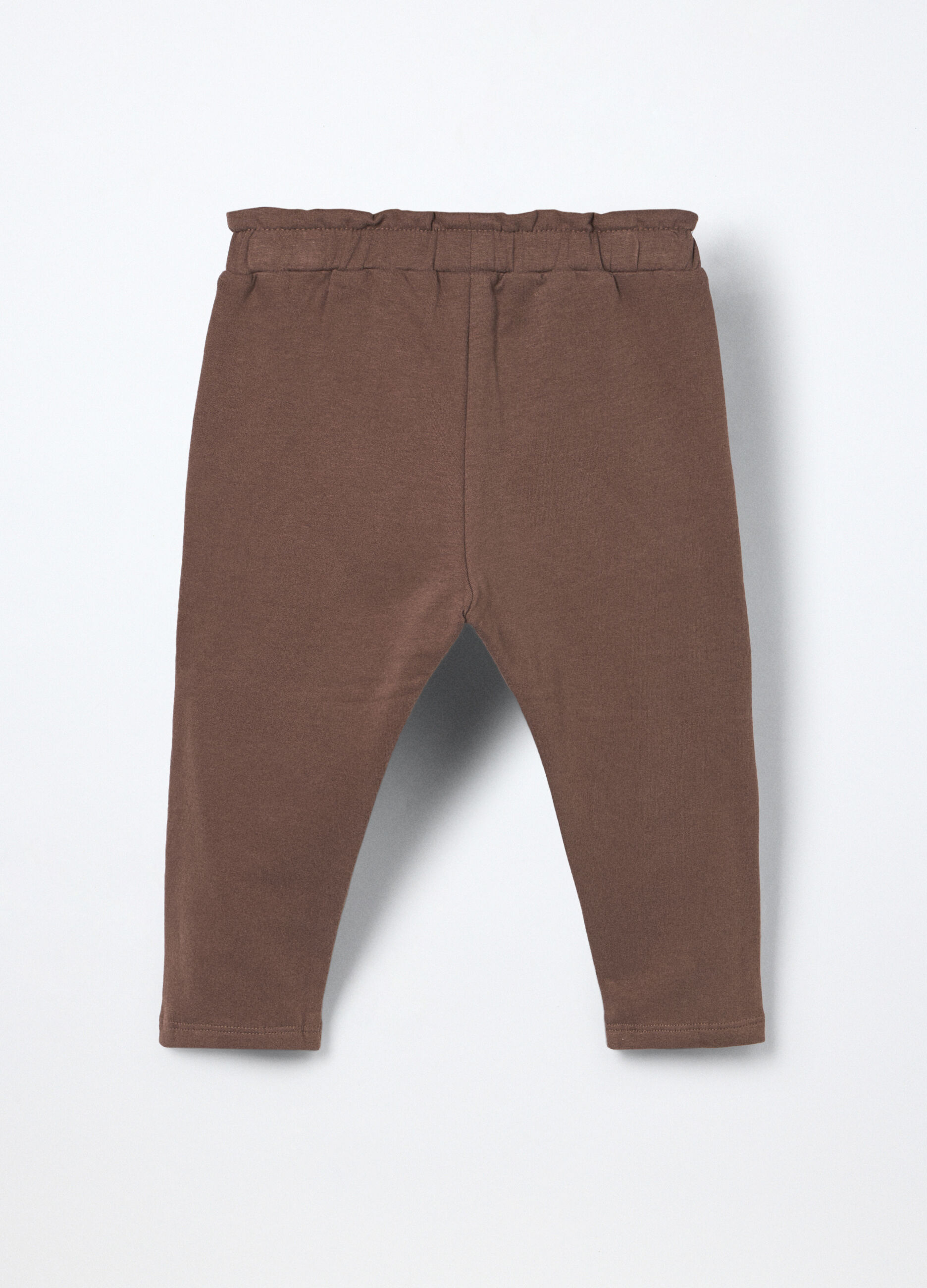 Jogger in cotone fleece stretch neonata_1
