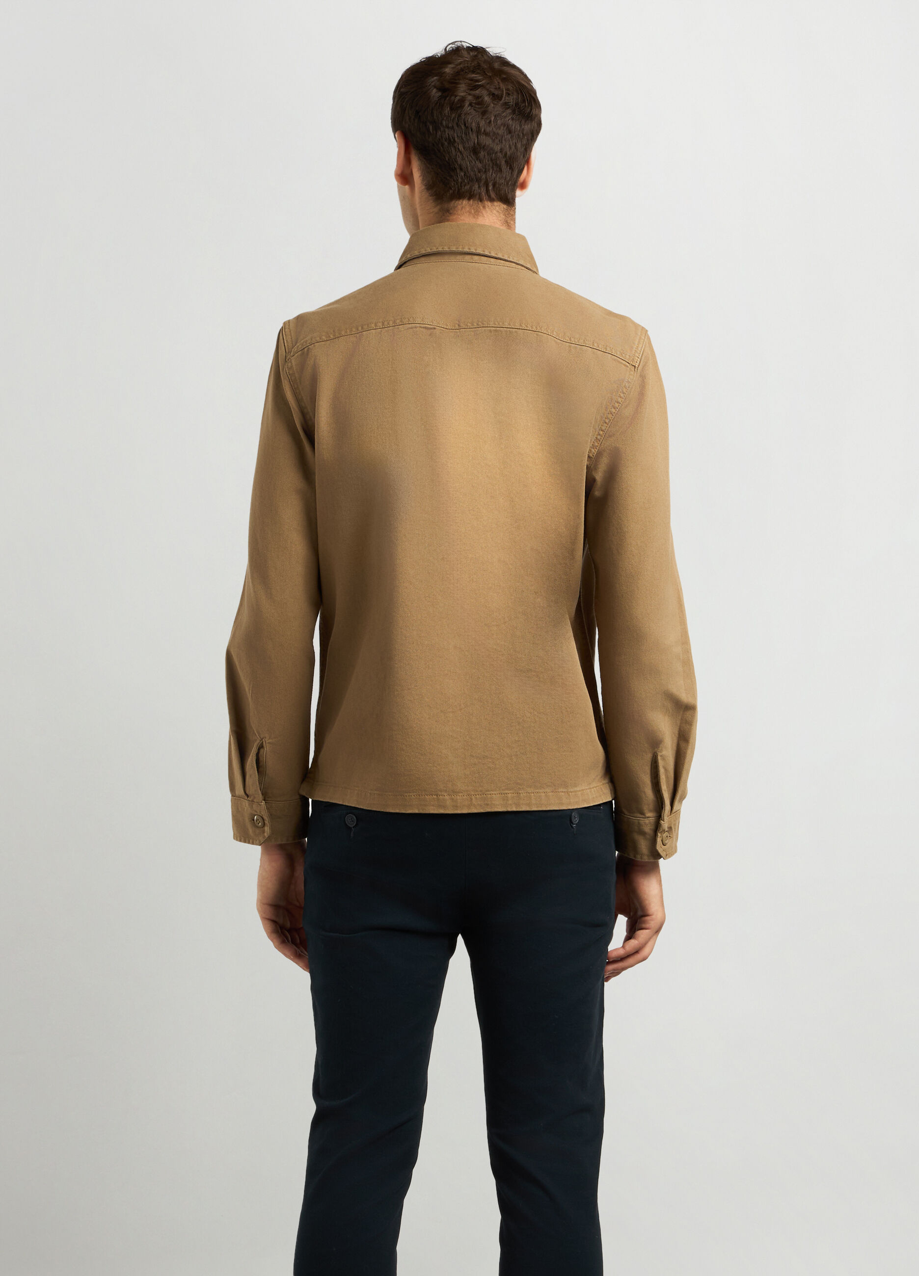 Overshirt in twill di cotone uomo_1