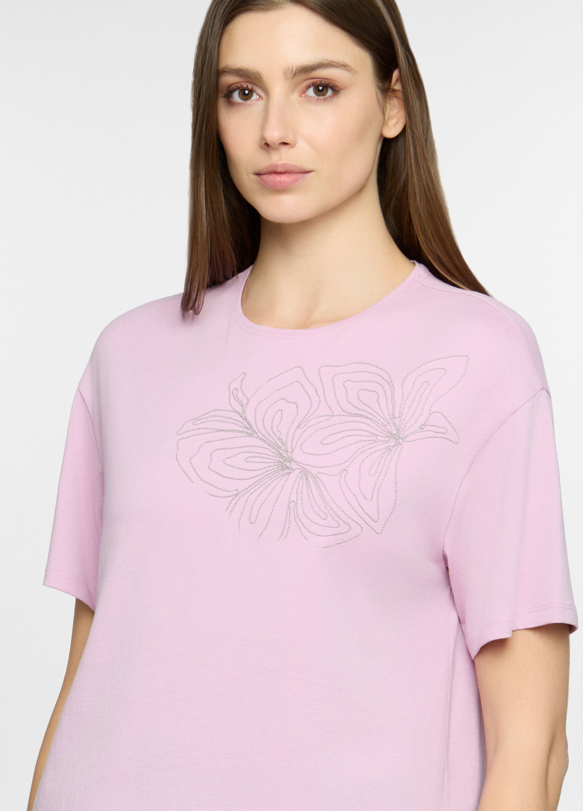 T-shirt girocollo donna _2